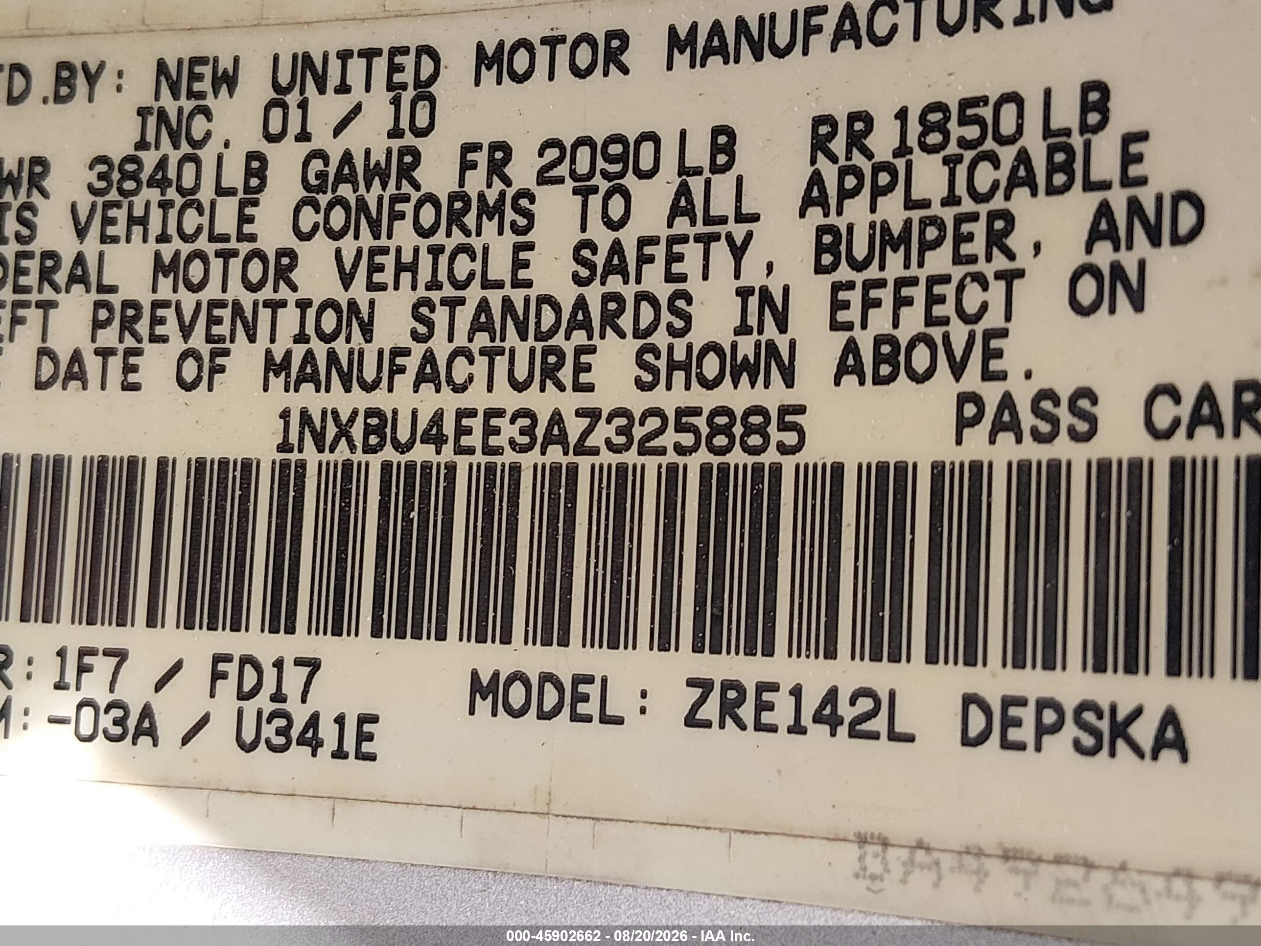 2010 Toyota Corolla S Silver vin: 1NXBU4EE3AZ325885