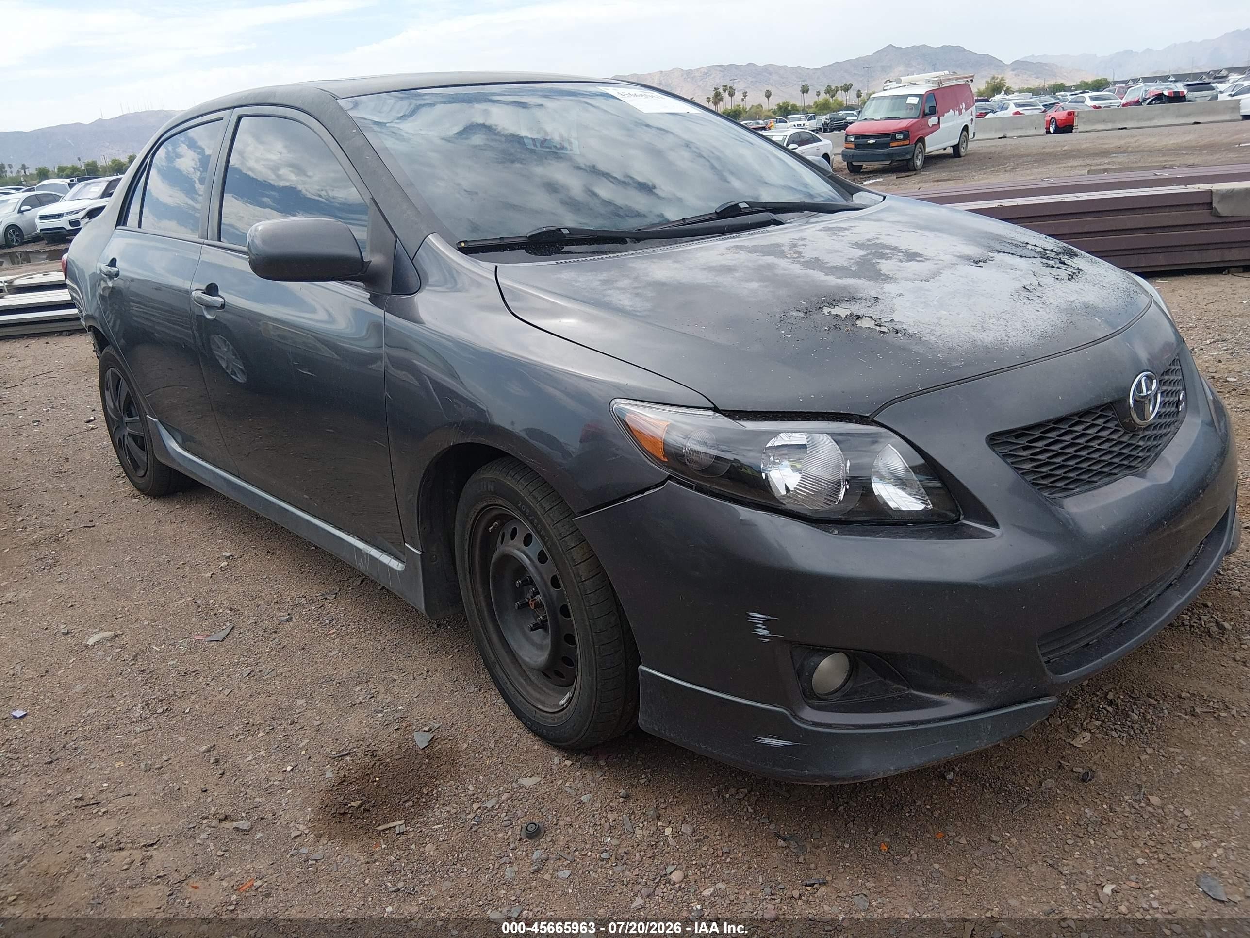 2010 Toyota Corolla S Серый vin: 1NXBU4EE3AZ335932