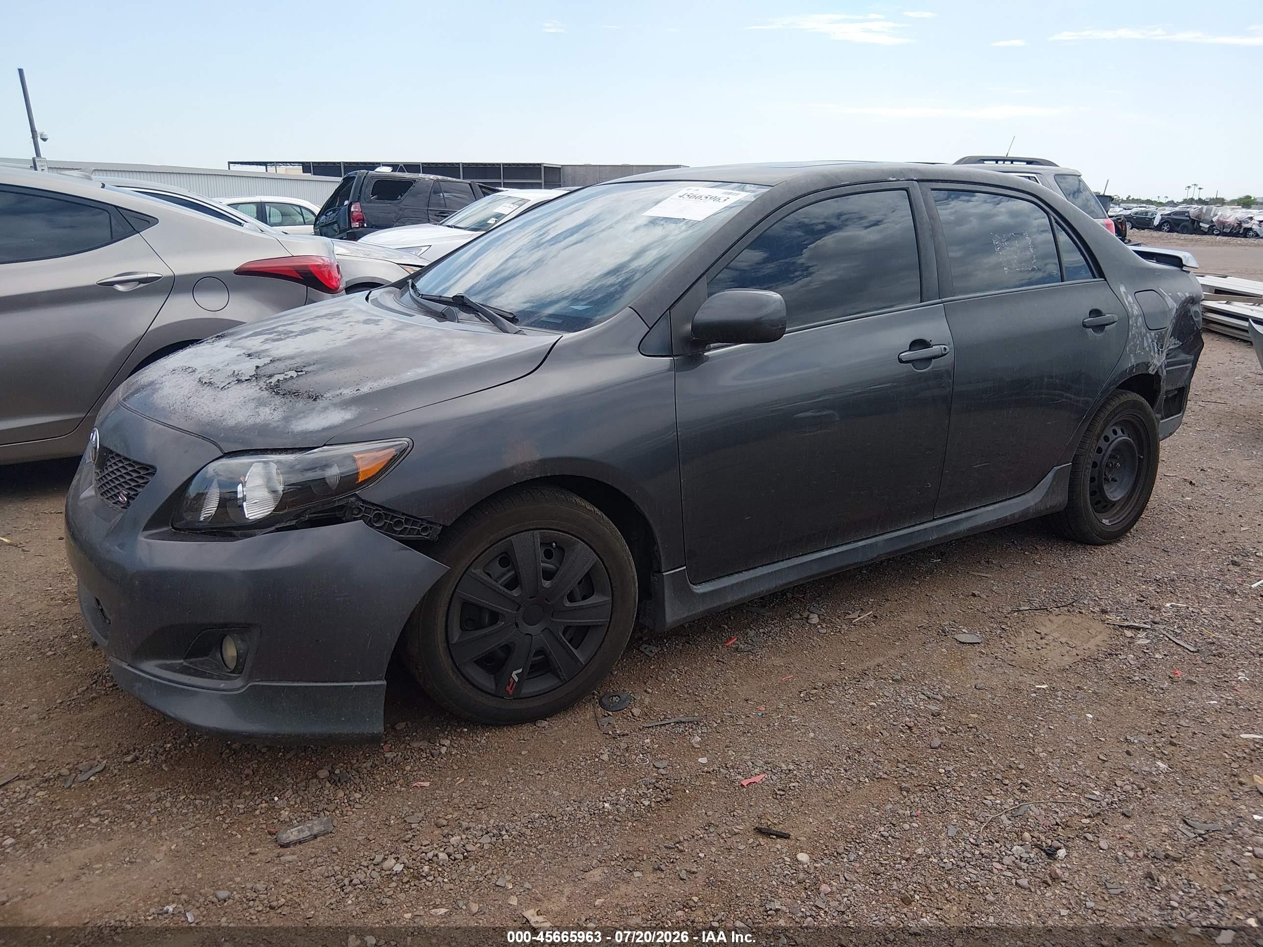 2010 Toyota Corolla S Серый vin: 1NXBU4EE3AZ335932