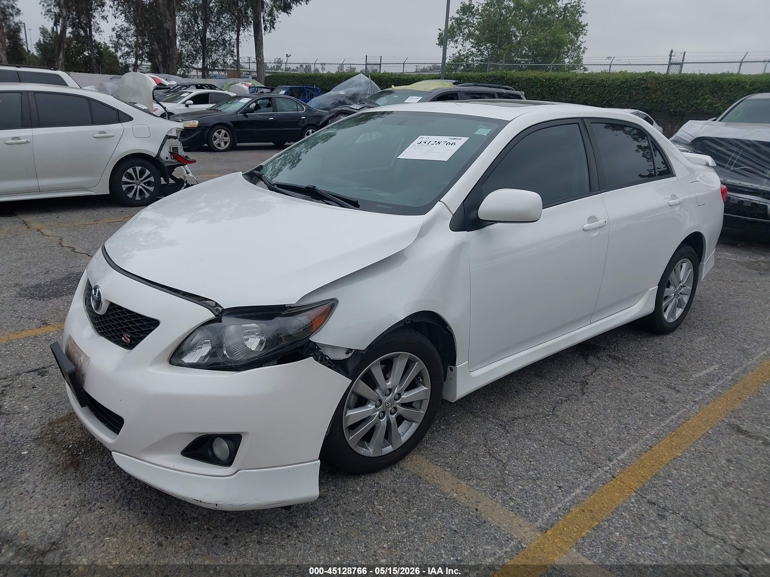2010 Toyota Corolla S White vin: 1NXBU4EE3AZ341357