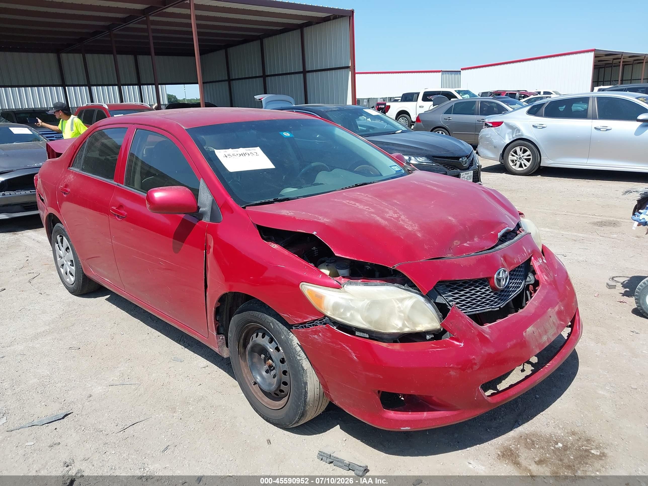 2010 Toyota Corolla Le Красный vin: 1NXBU4EE3AZ347160