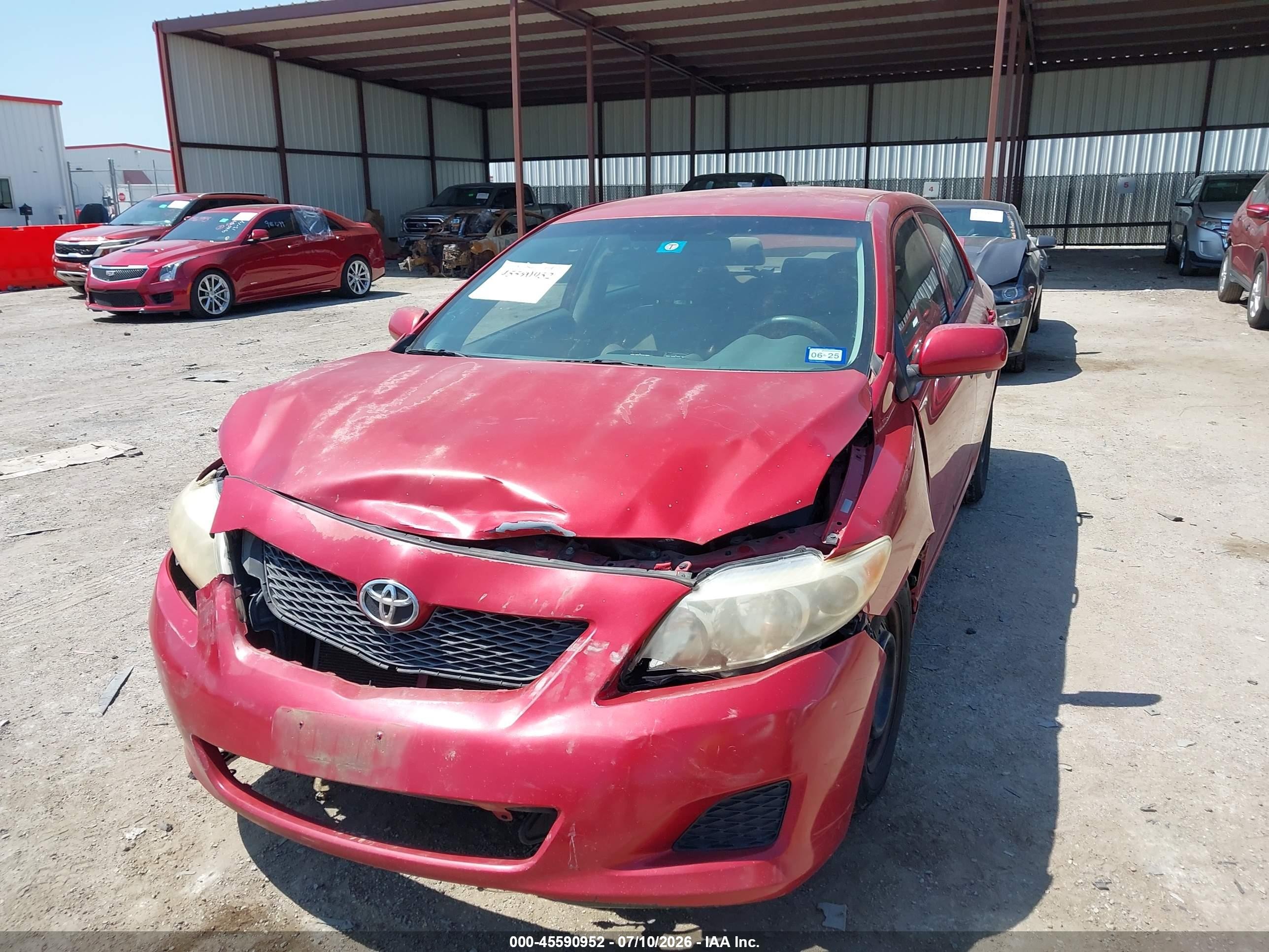 2010 Toyota Corolla Le Красный vin: 1NXBU4EE3AZ347160