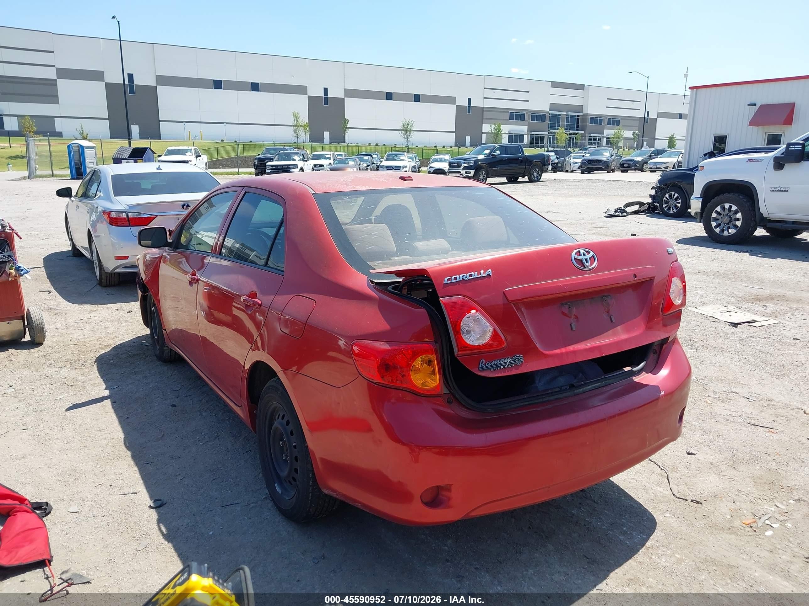 2010 Toyota Corolla Le Красный vin: 1NXBU4EE3AZ347160