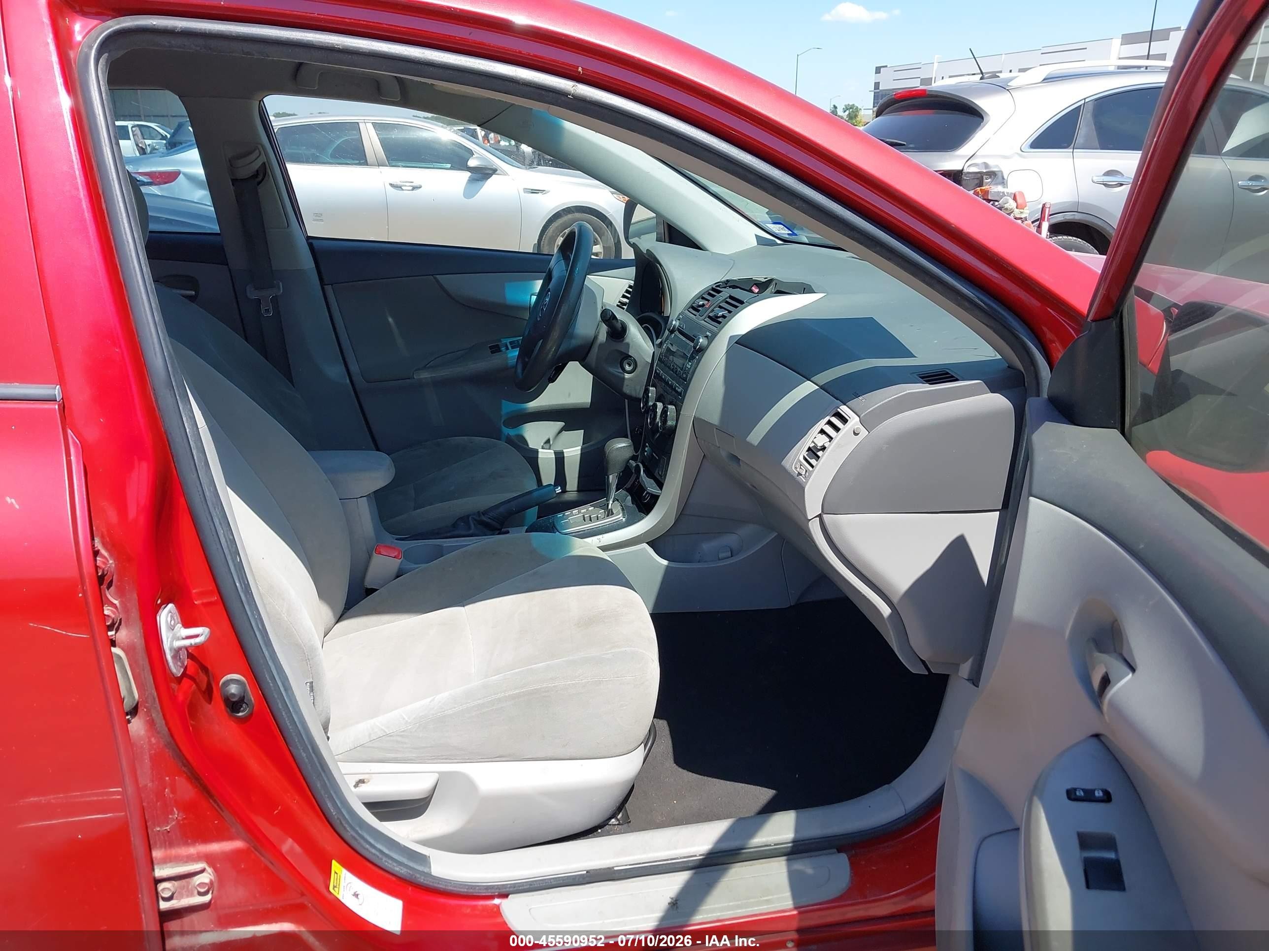 2010 Toyota Corolla Le Красный vin: 1NXBU4EE3AZ347160