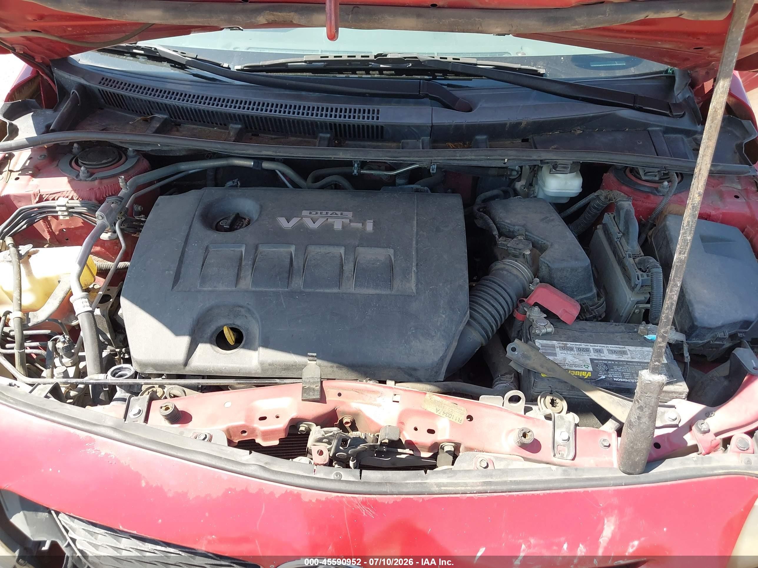 2010 Toyota Corolla Le Красный vin: 1NXBU4EE3AZ347160