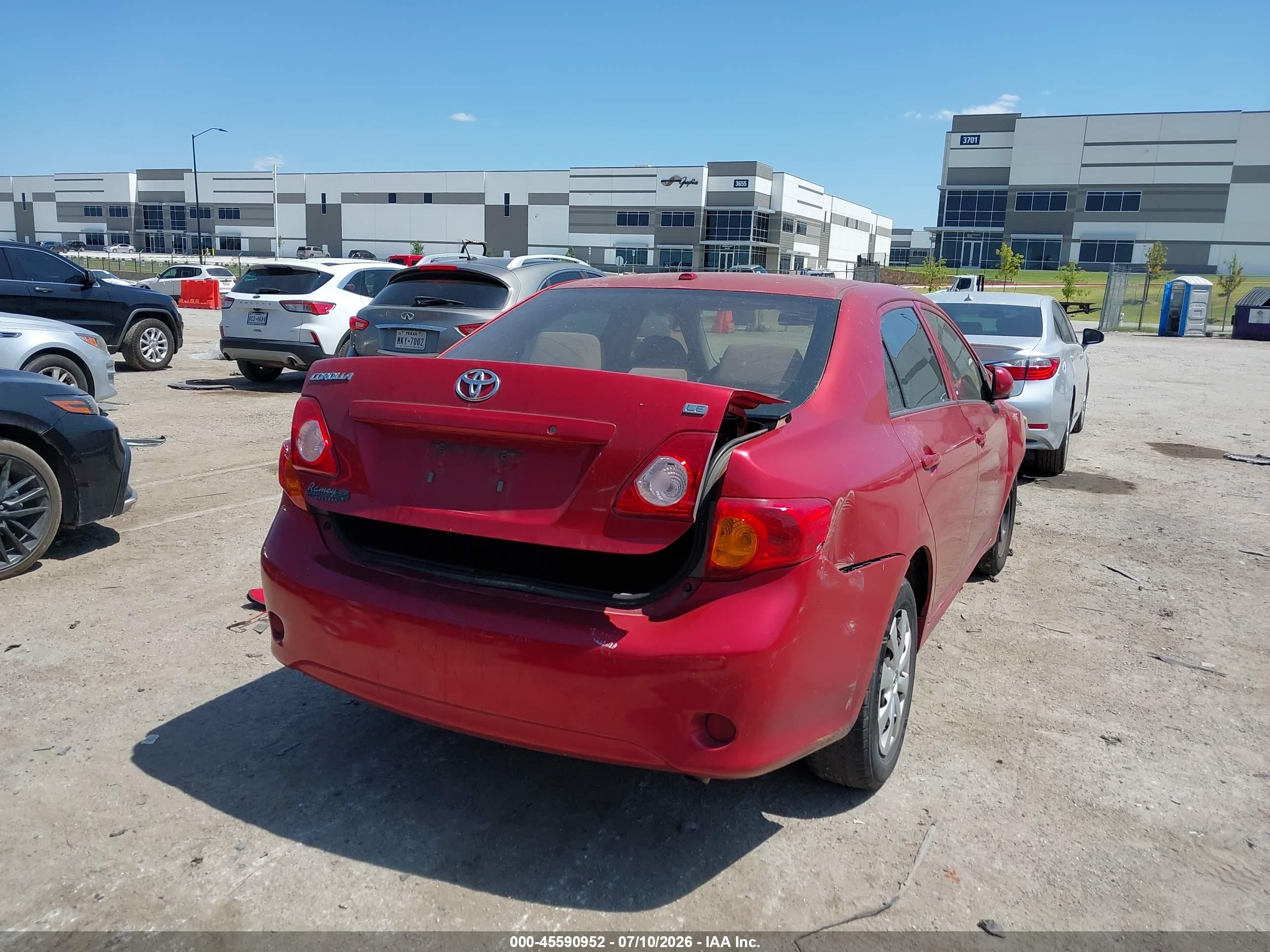 2010 Toyota Corolla Le Красный vin: 1NXBU4EE3AZ347160
