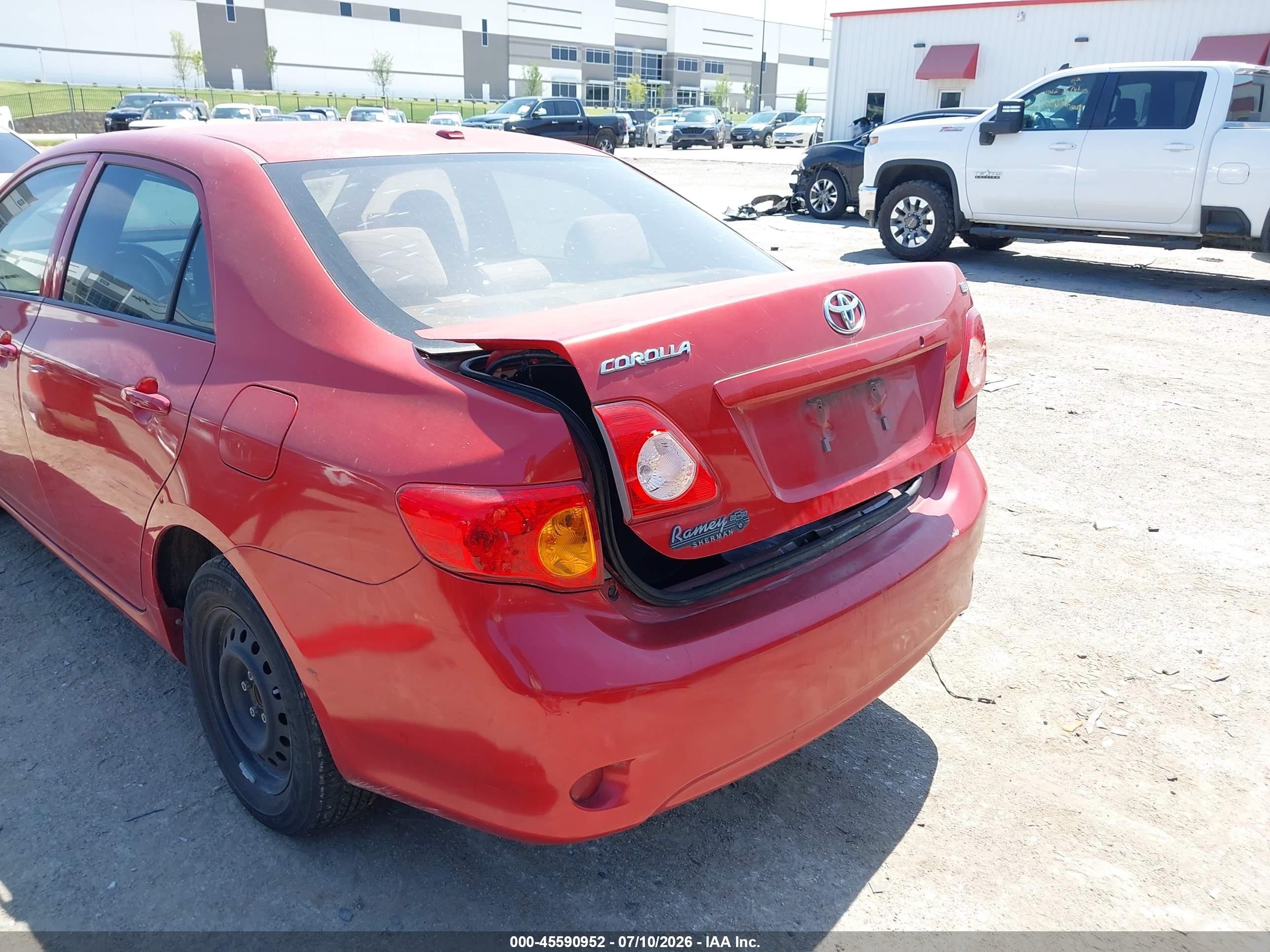 2010 Toyota Corolla Le Красный vin: 1NXBU4EE3AZ347160