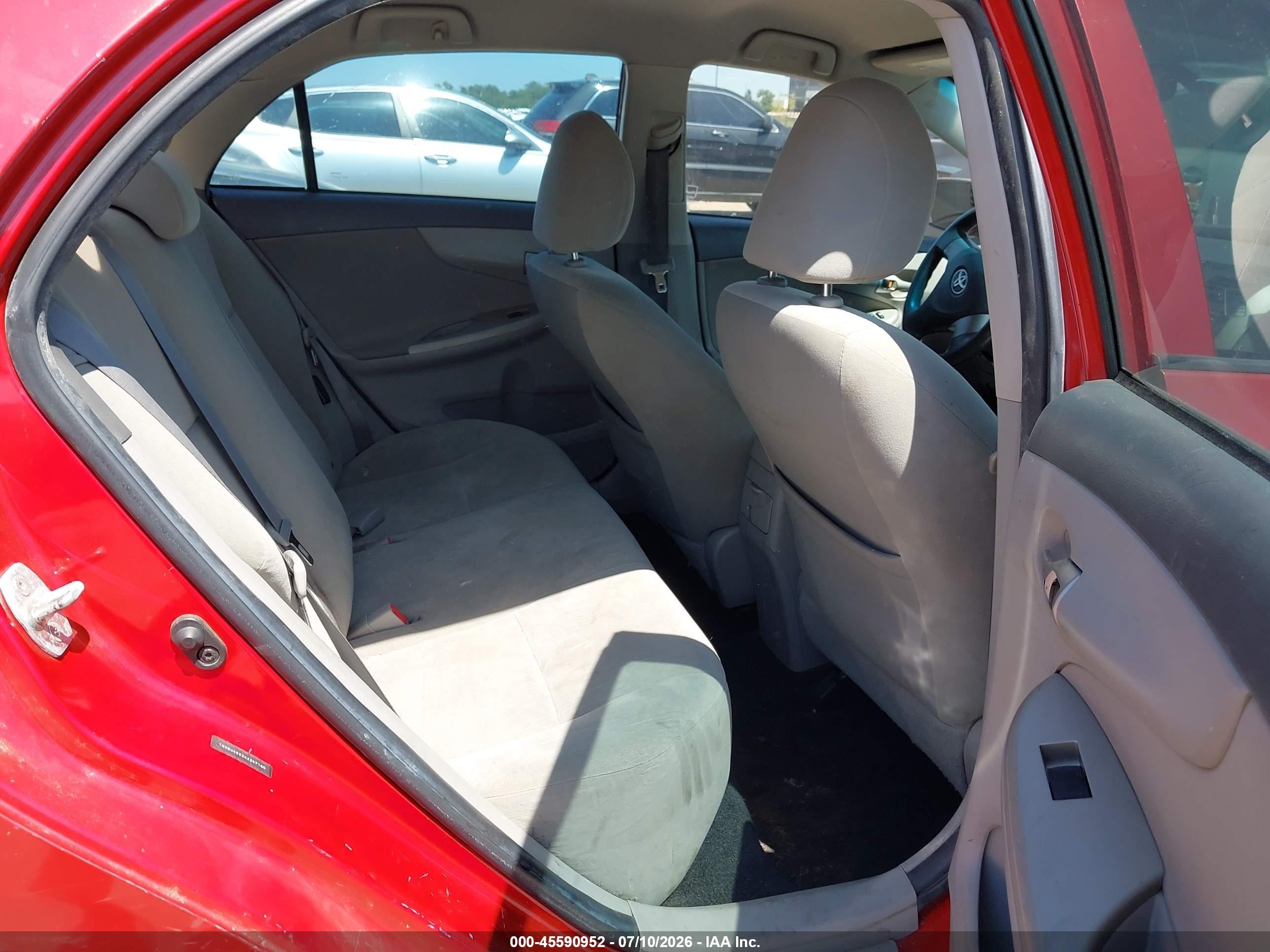 2010 Toyota Corolla Le Красный vin: 1NXBU4EE3AZ347160