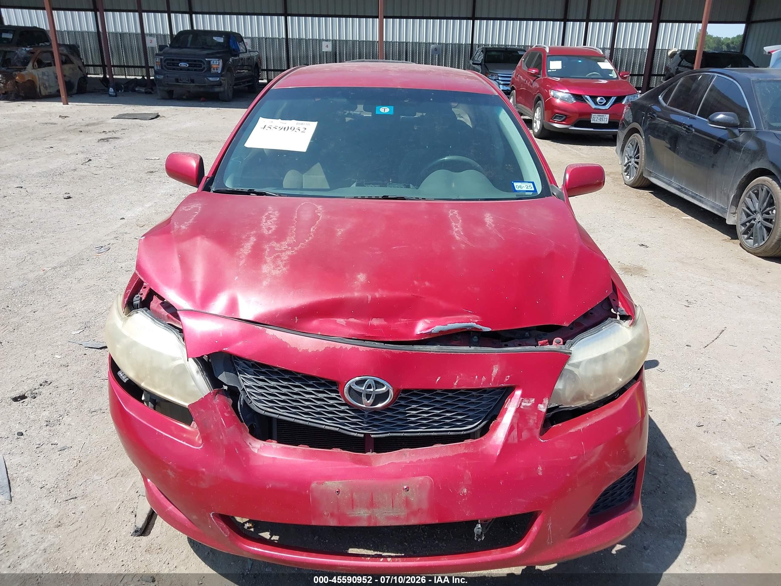 2010 Toyota Corolla Le Красный vin: 1NXBU4EE3AZ347160