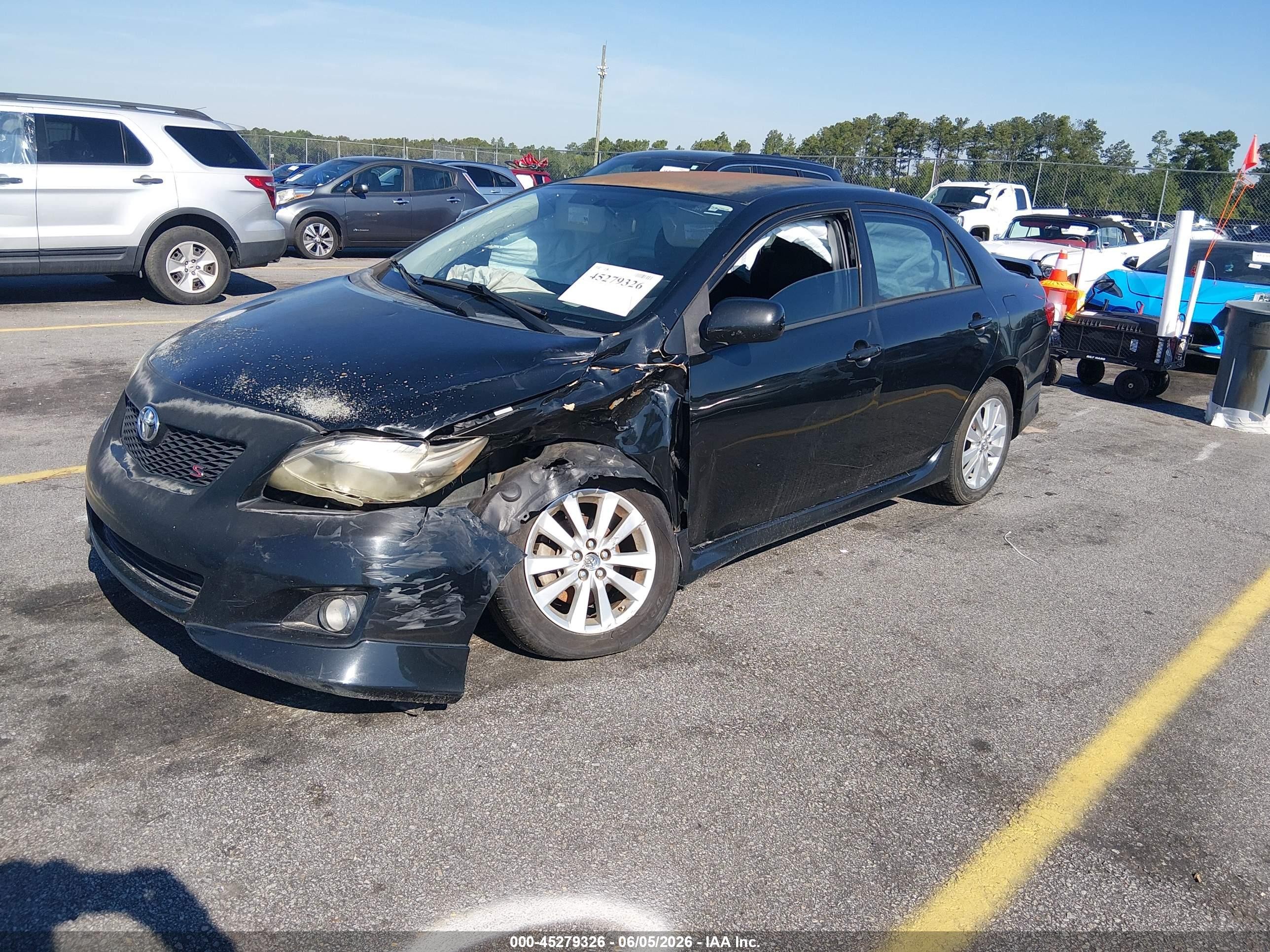 2010 Toyota Corolla S Black vin: 1NXBU4EE3AZ382510