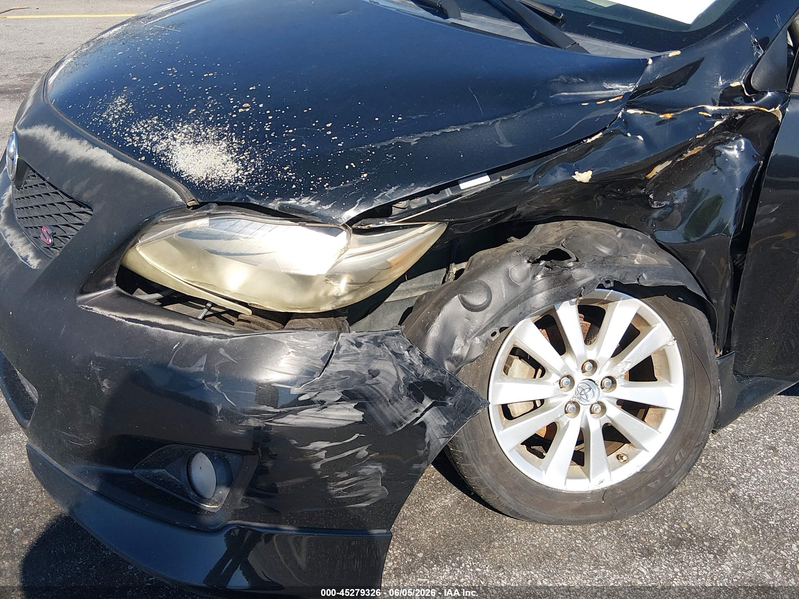 2010 Toyota Corolla S Black vin: 1NXBU4EE3AZ382510