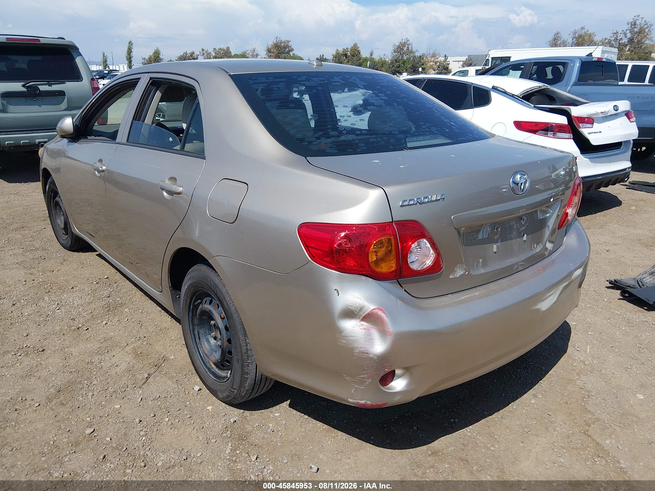 2010 Toyota Corolla Le Beige vin: 1NXBU4EE4AZ202516