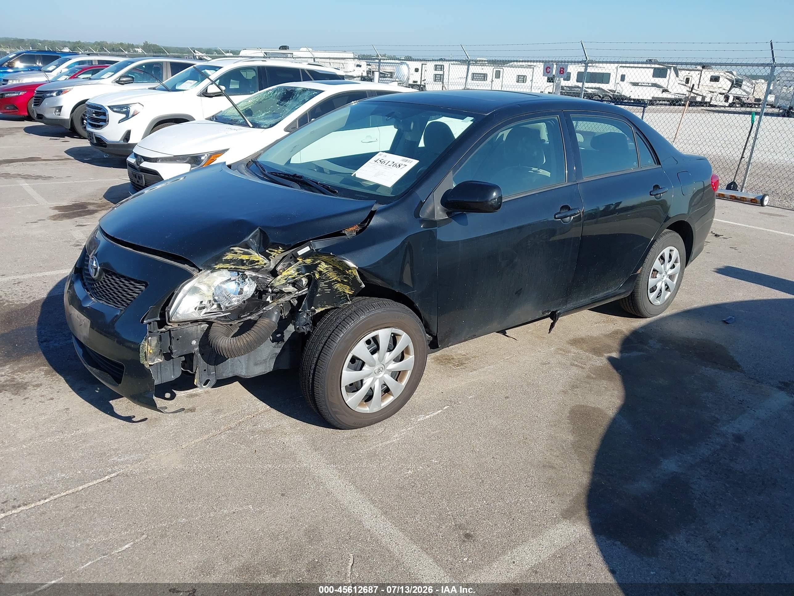 2010 Toyota Corolla Le Black vin: 1NXBU4EE4AZ206971