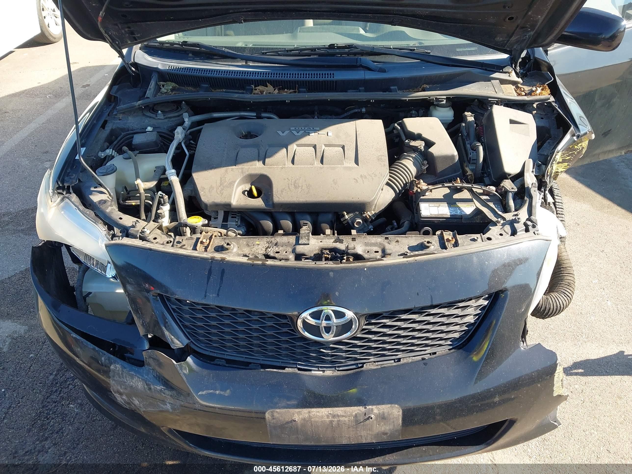 2010 Toyota Corolla Le Black vin: 1NXBU4EE4AZ206971