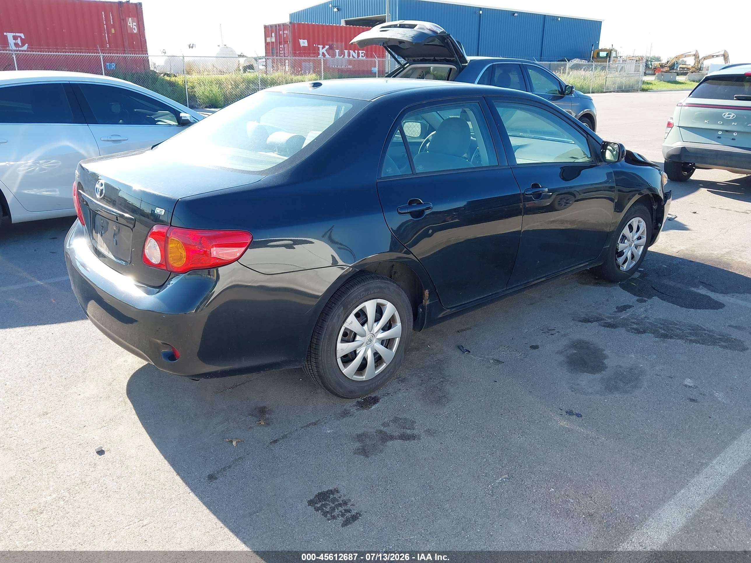 2010 Toyota Corolla Le Black vin: 1NXBU4EE4AZ206971