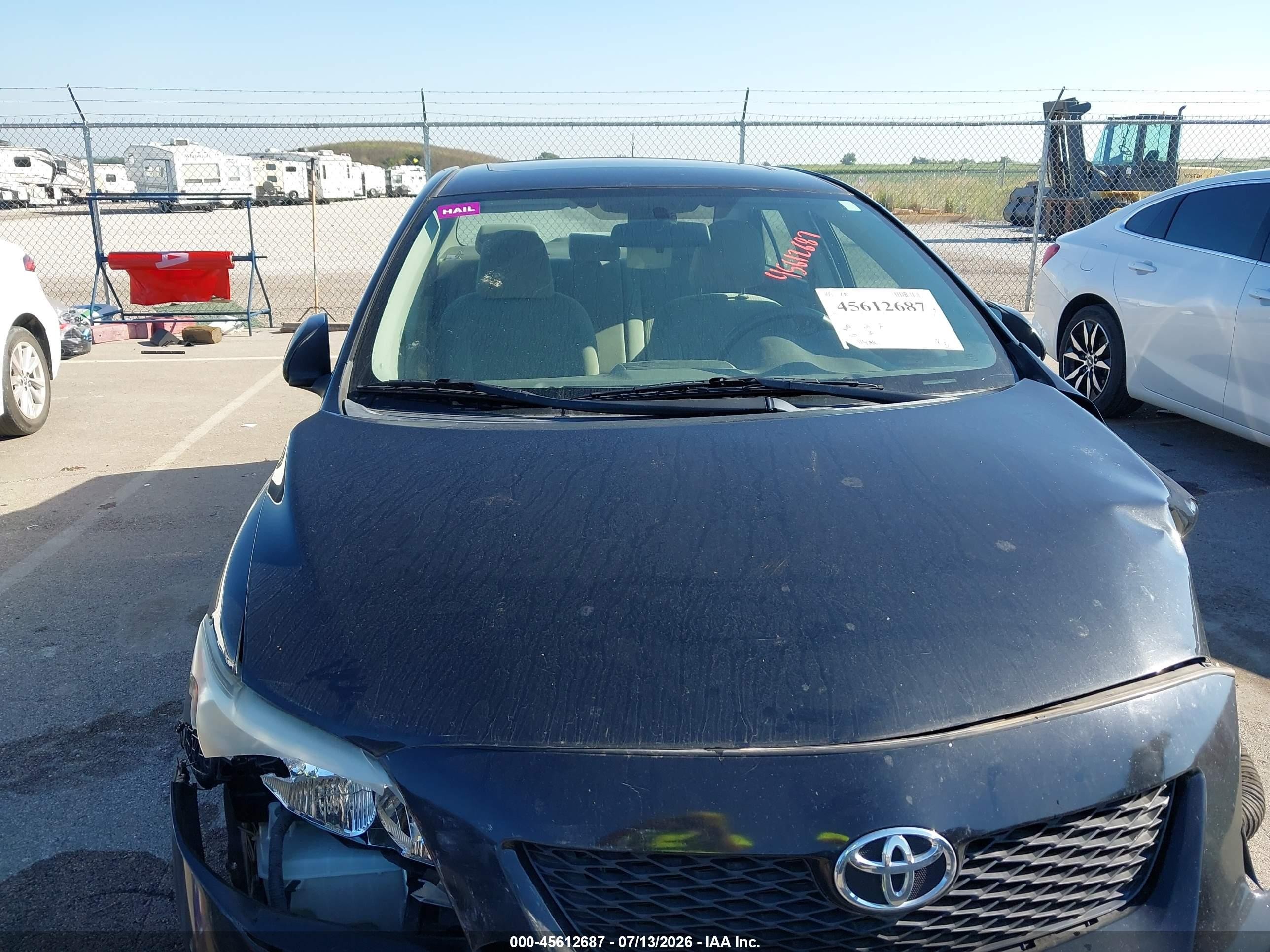 2010 Toyota Corolla Le Black vin: 1NXBU4EE4AZ206971