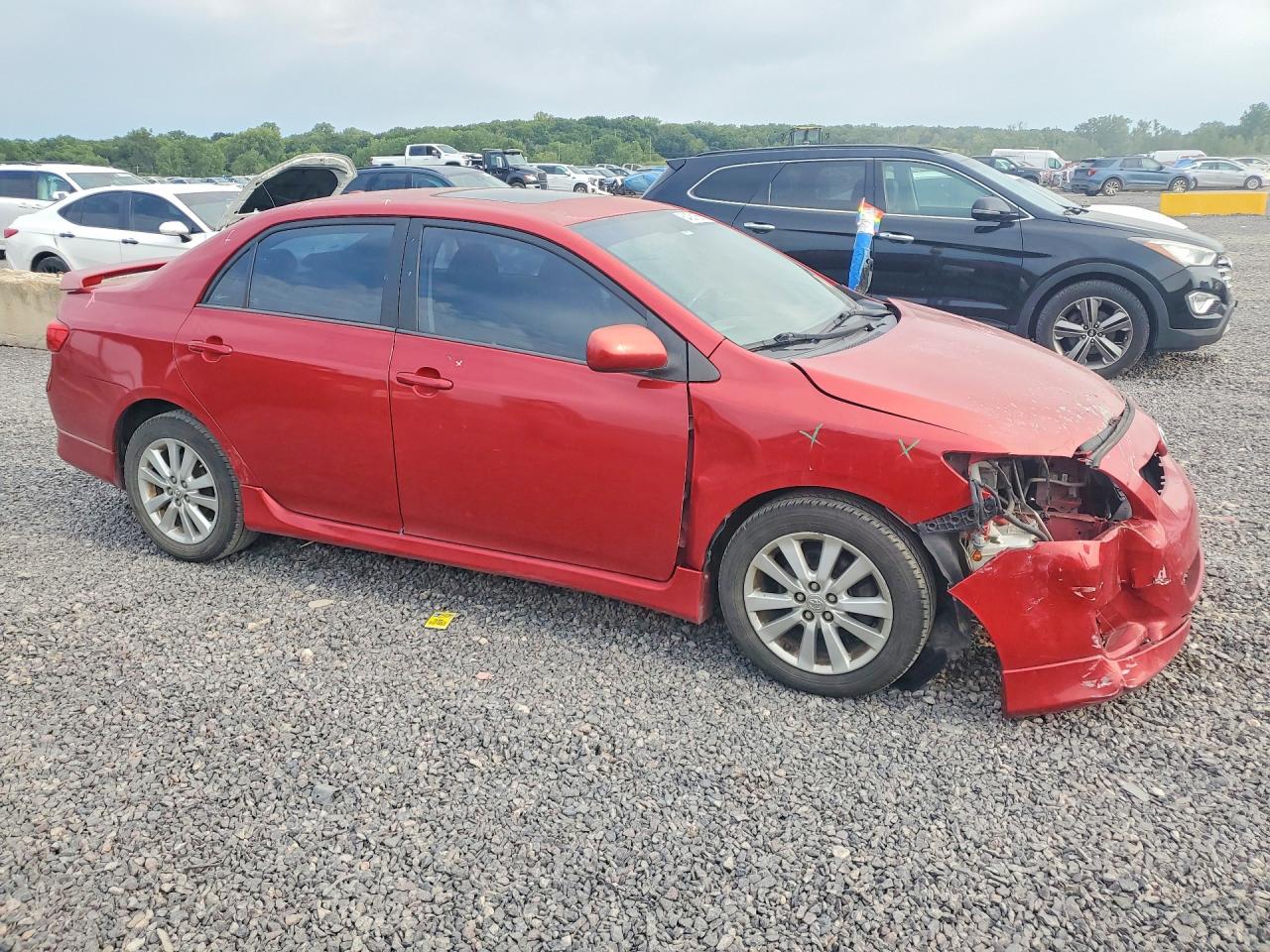 2010 Toyota Corolla Red vin: 1NXBU4EE4AZ213449