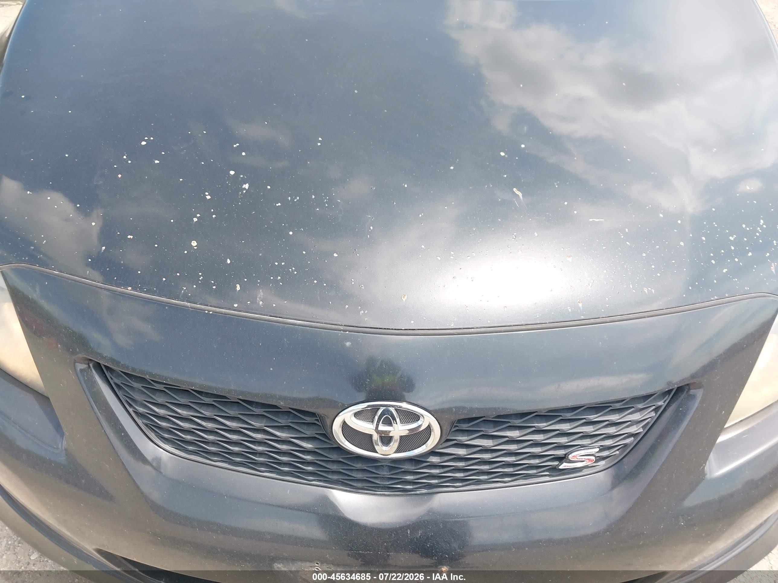 2010 Toyota Corolla S Black vin: 1NXBU4EE4AZ219624