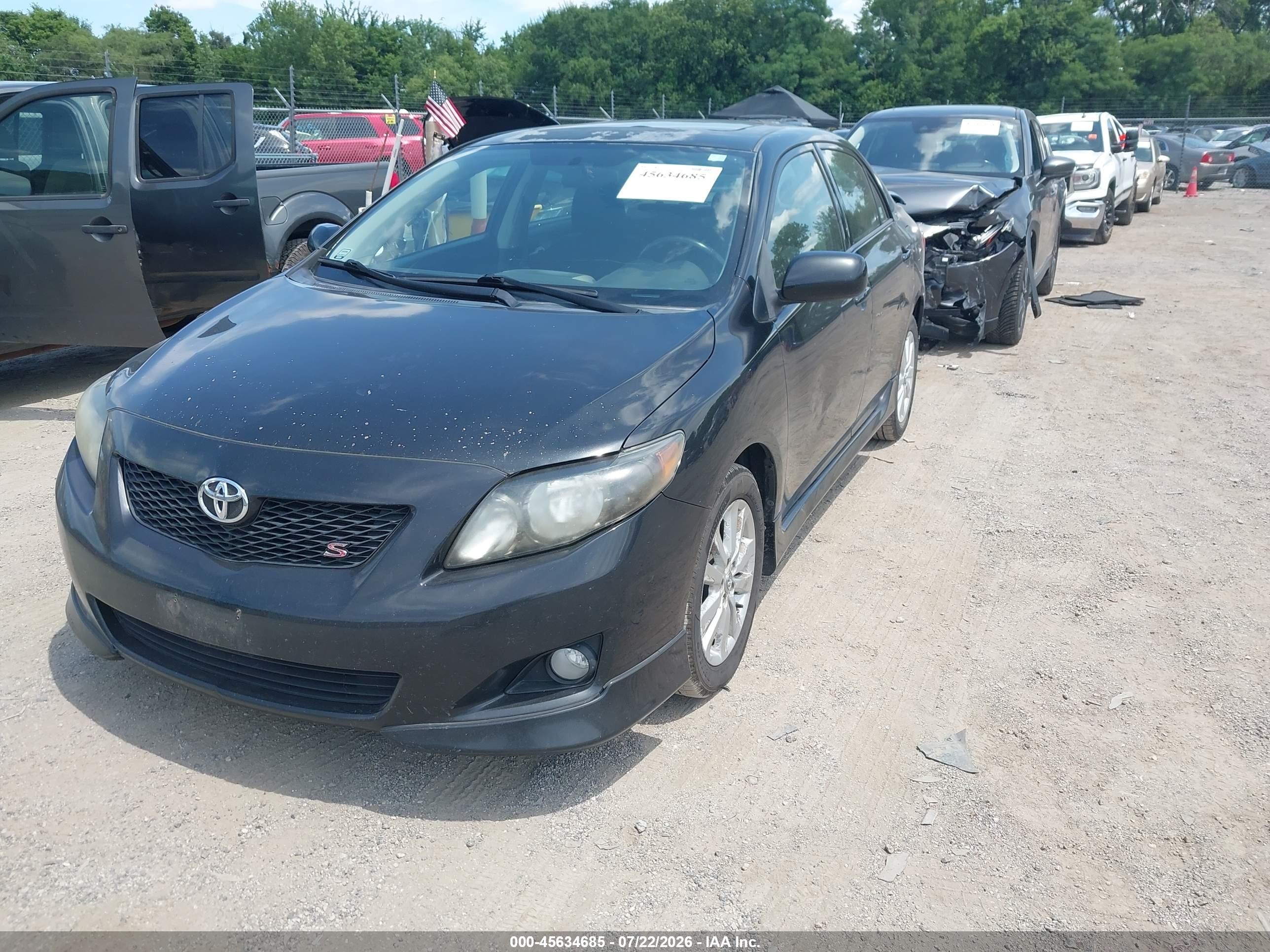2010 Toyota Corolla S Black vin: 1NXBU4EE4AZ219624
