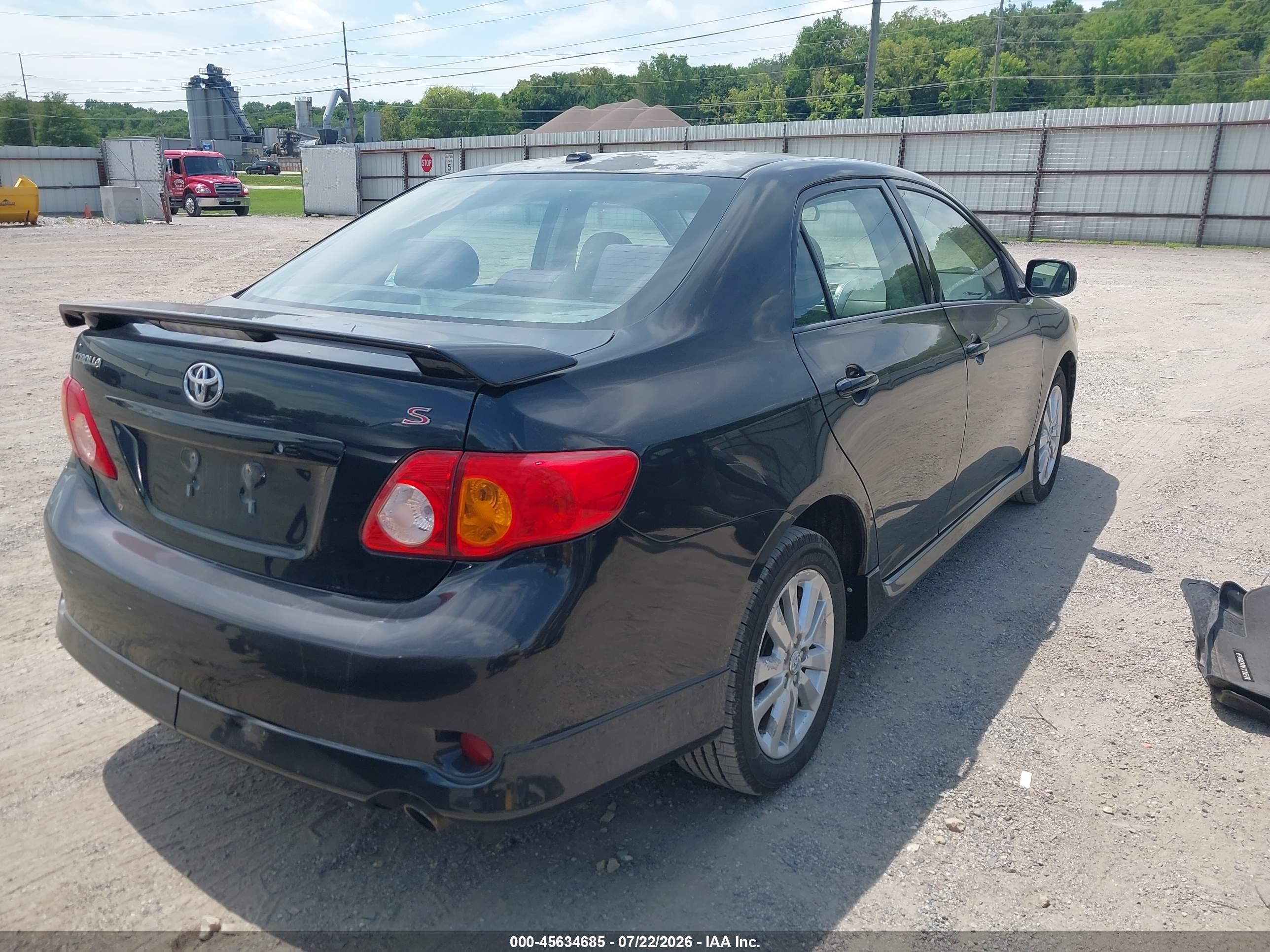2010 Toyota Corolla S Black vin: 1NXBU4EE4AZ219624