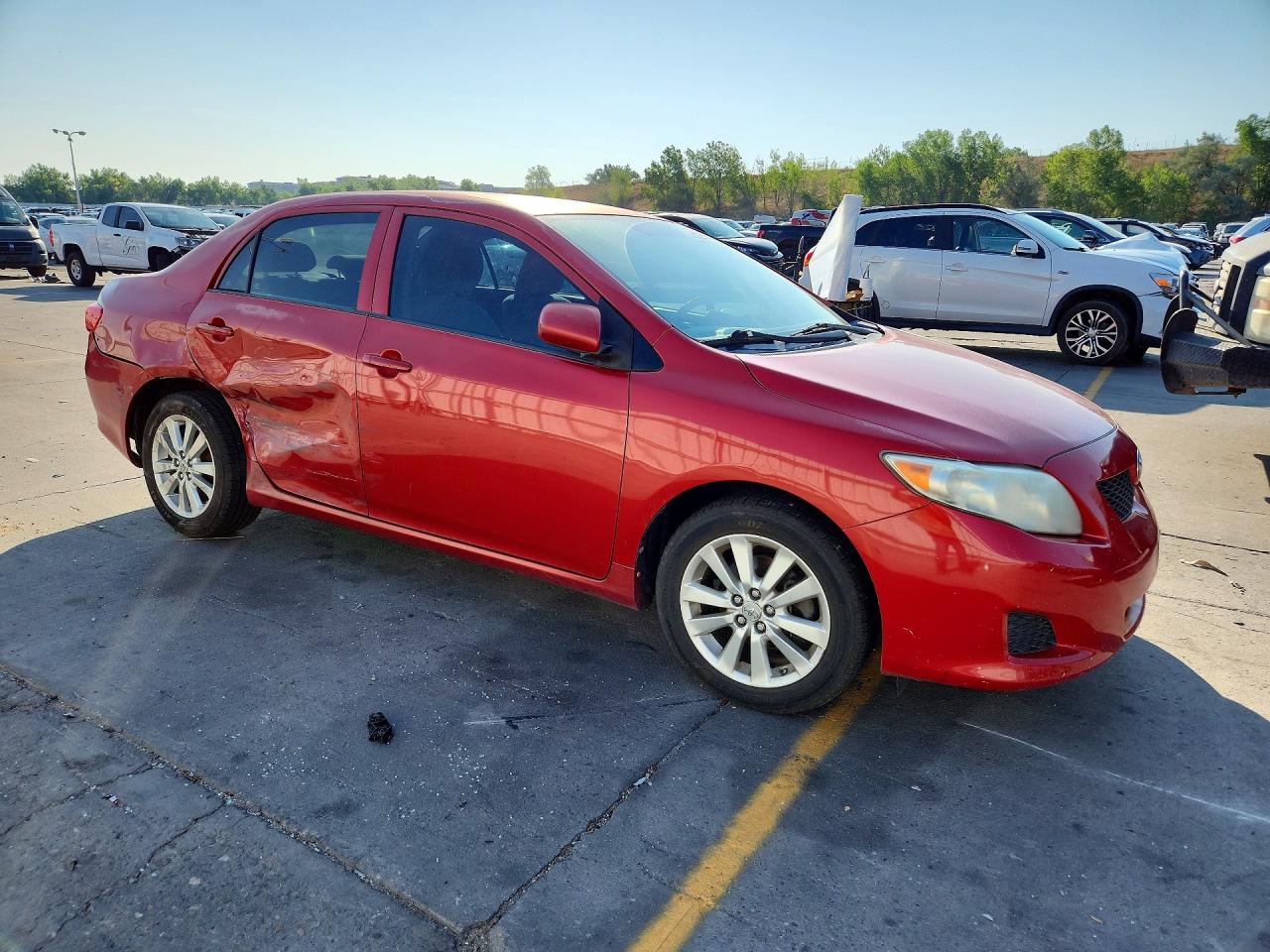 2010 Toyota Corolla Le Red vin: 1NXBU4EE4AZ335972