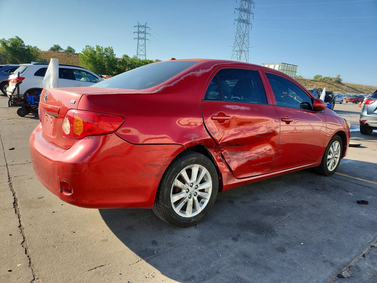 2010 Toyota Corolla Le Red vin: 1NXBU4EE4AZ335972