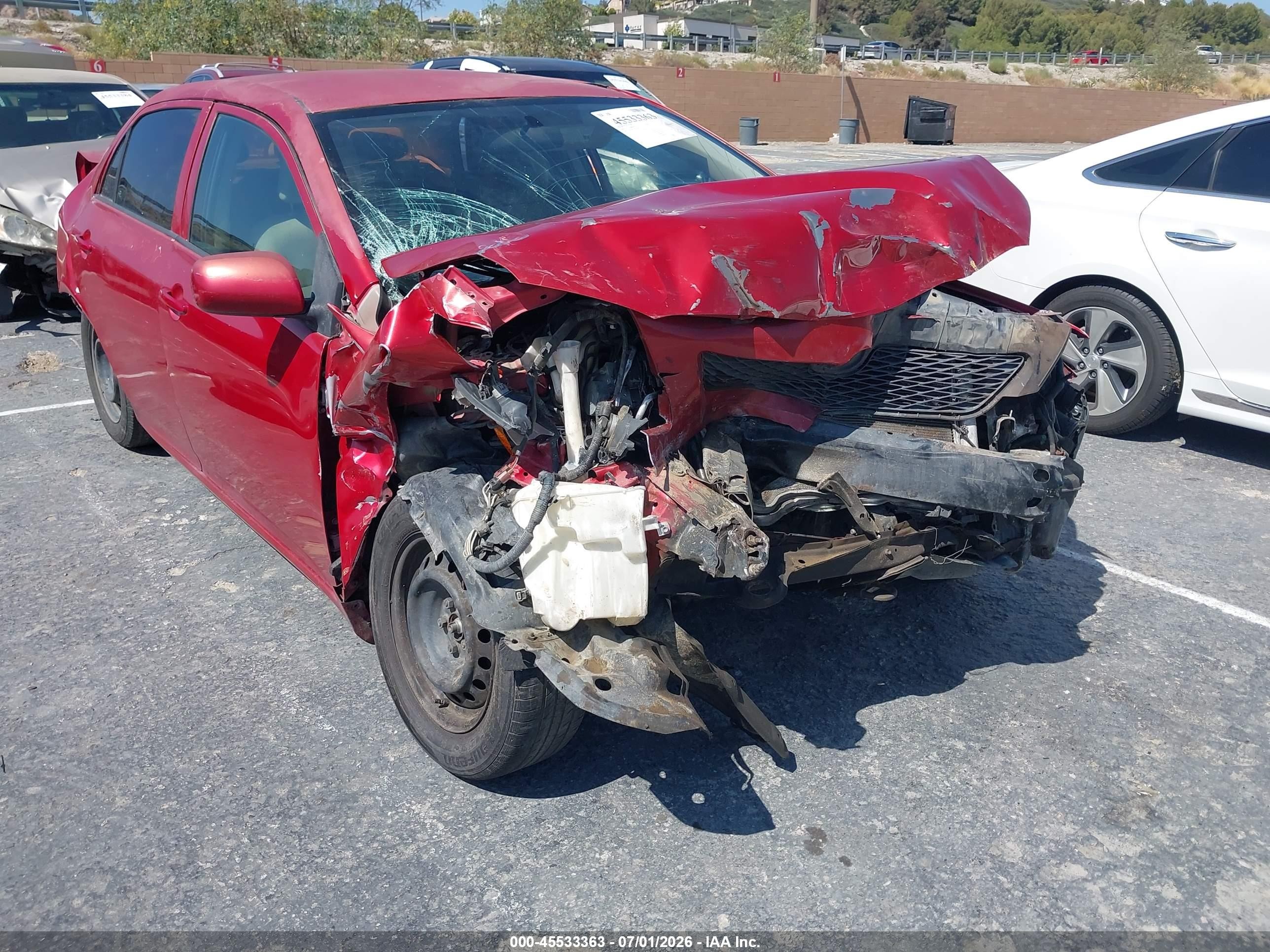 2010 Toyota Corolla Le Red vin: 1NXBU4EE4AZ336832