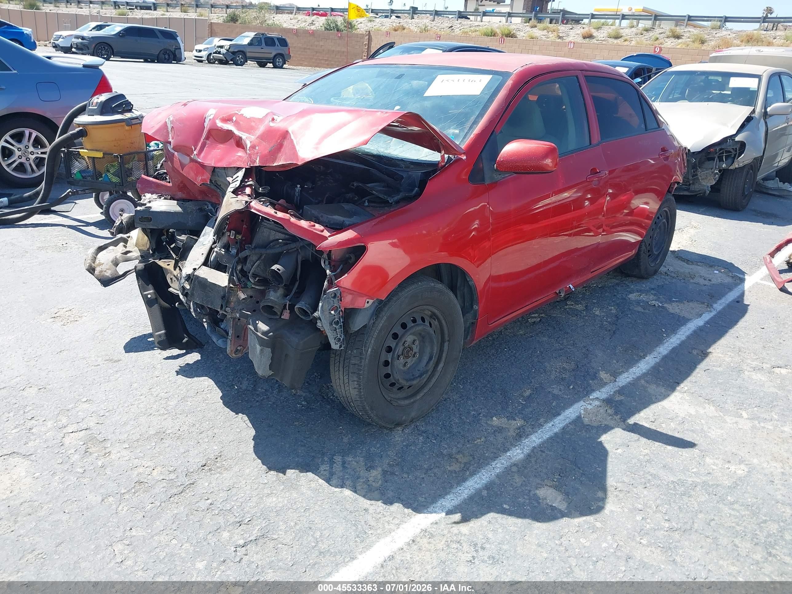 2010 Toyota Corolla Le Red vin: 1NXBU4EE4AZ336832