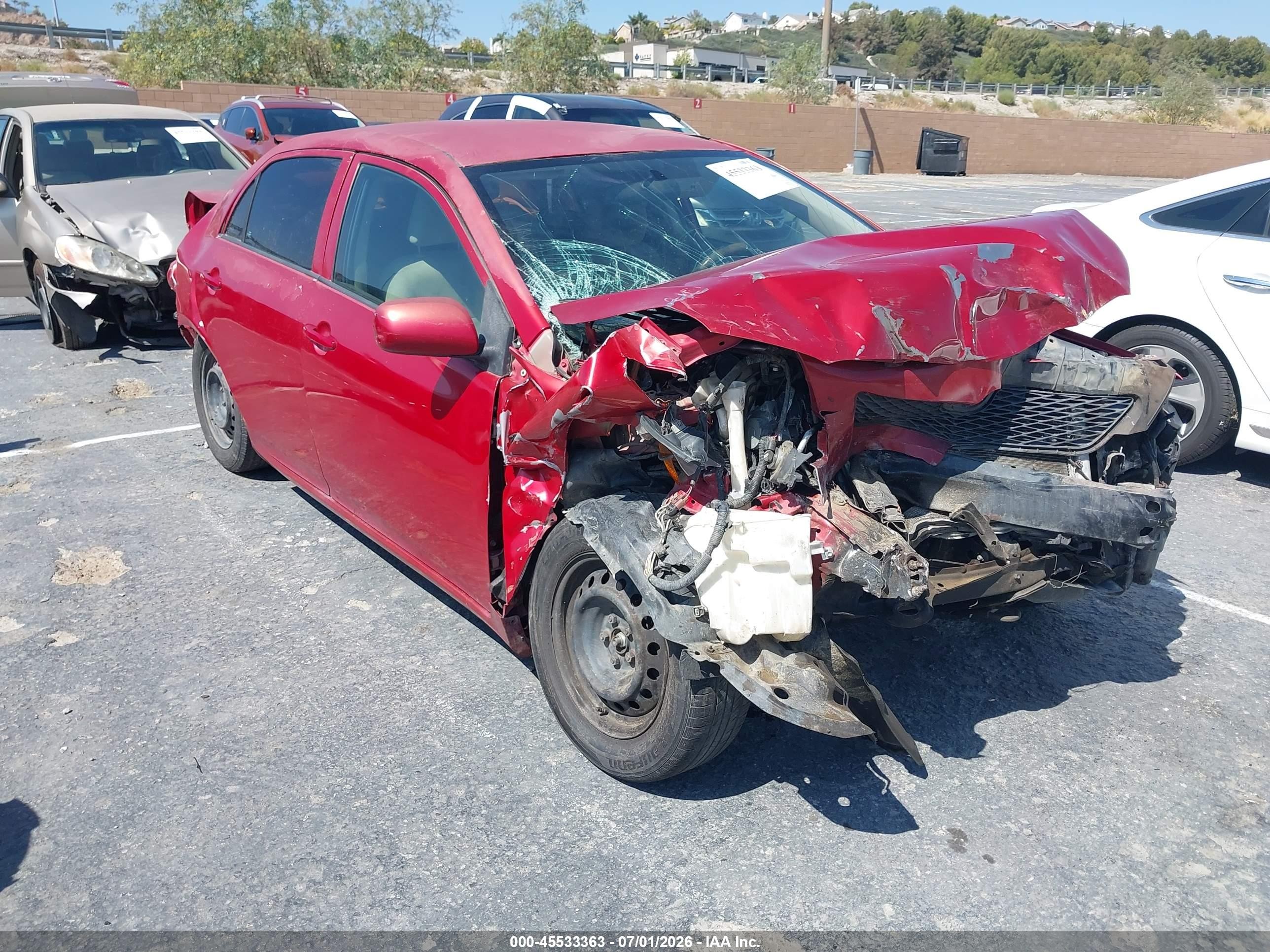 2010 Toyota Corolla Le Красный vin: 1NXBU4EE4AZ336832