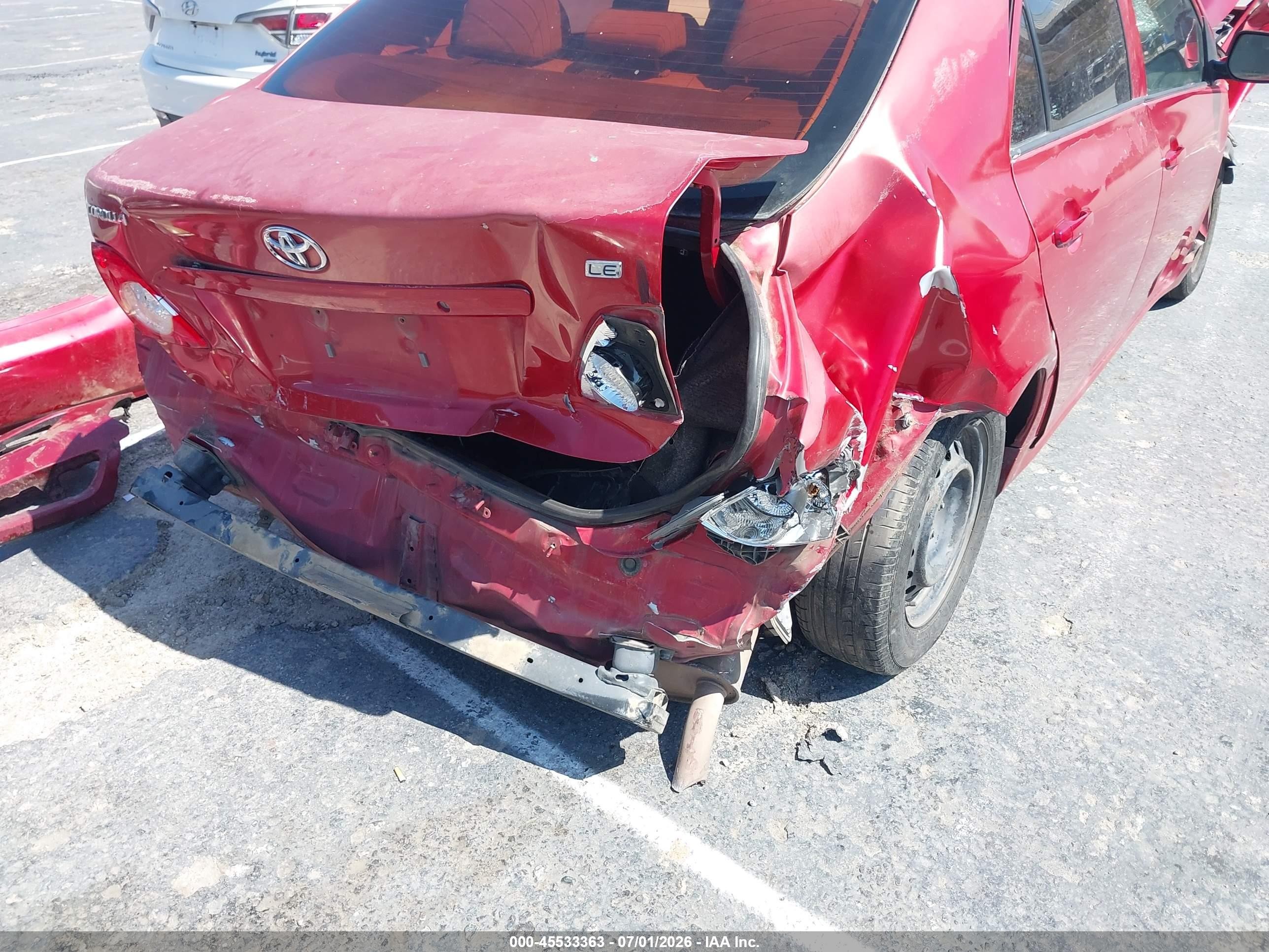 2010 Toyota Corolla Le Red vin: 1NXBU4EE4AZ336832