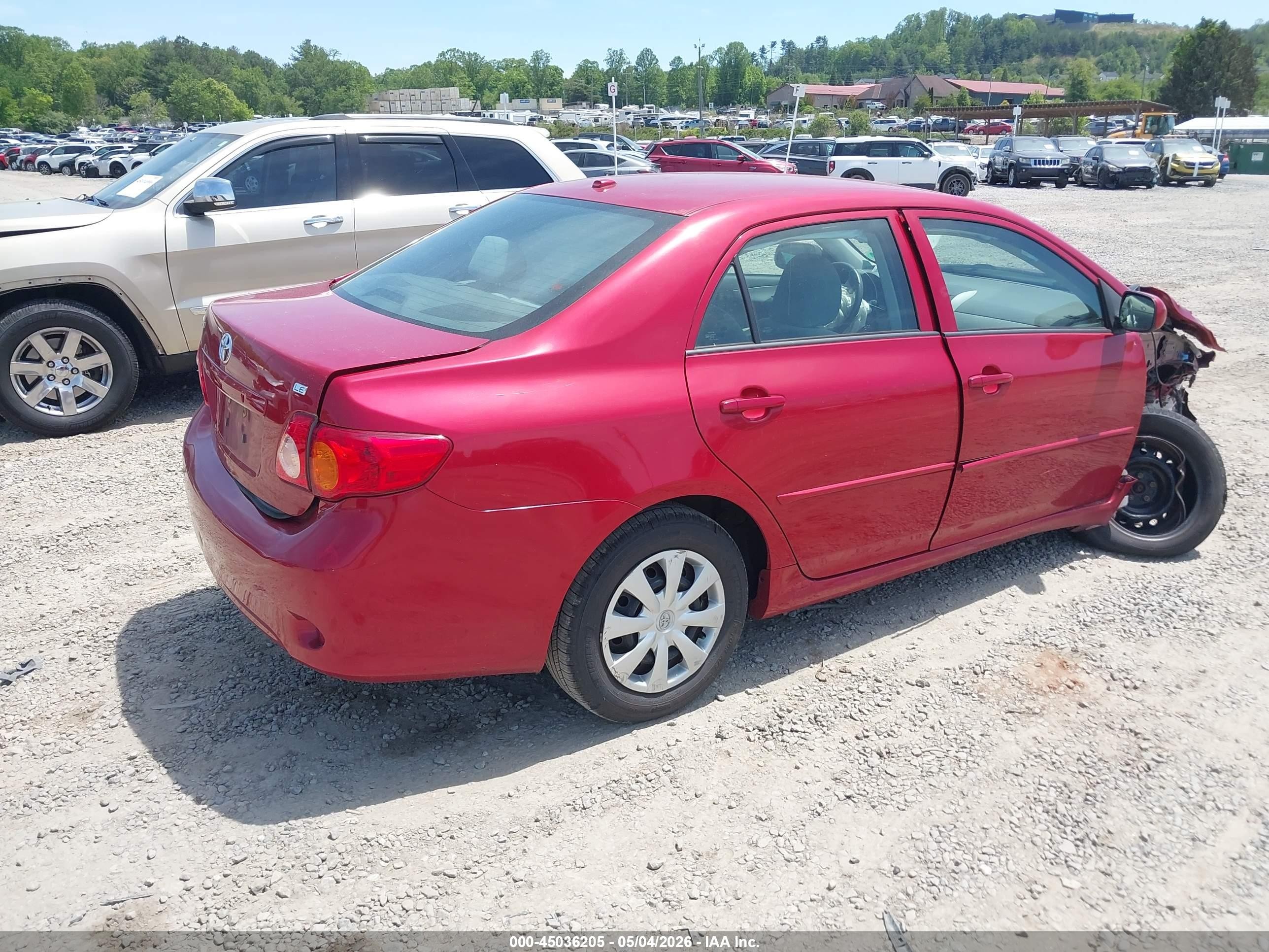 2010 Toyota Corolla Le Красный vin: 1NXBU4EE5AZ184706