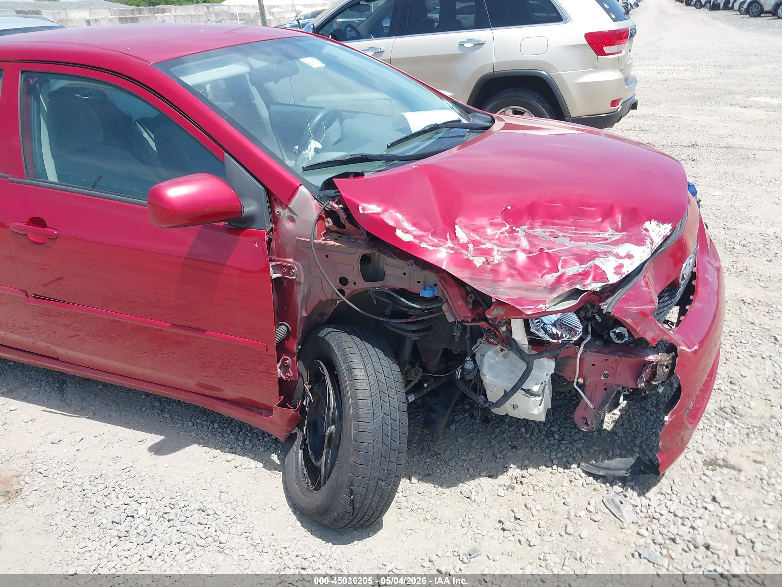 2010 Toyota Corolla Le Красный vin: 1NXBU4EE5AZ184706