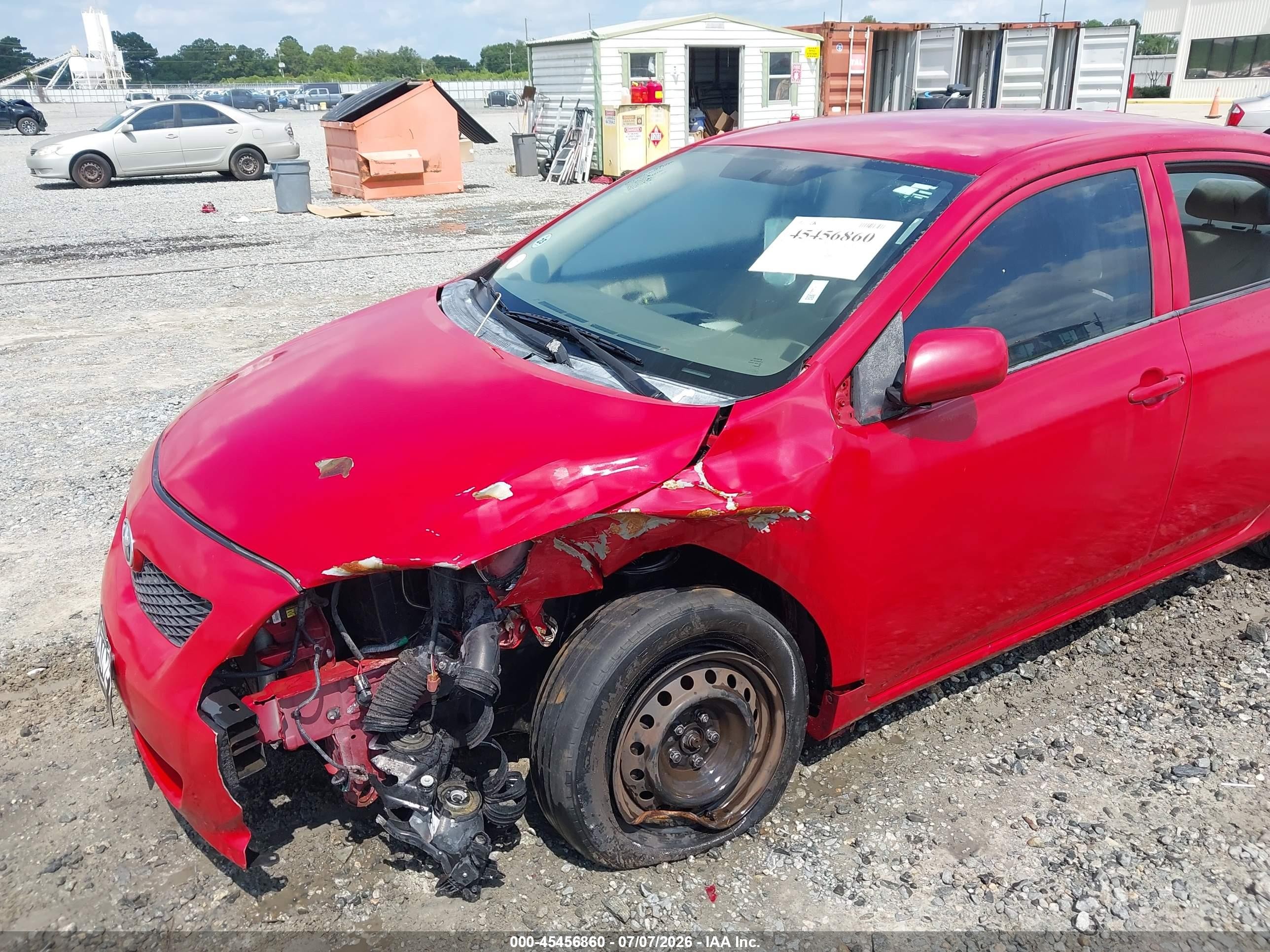 2010 Toyota Corolla Le Красный vin: 1NXBU4EE5AZ210348