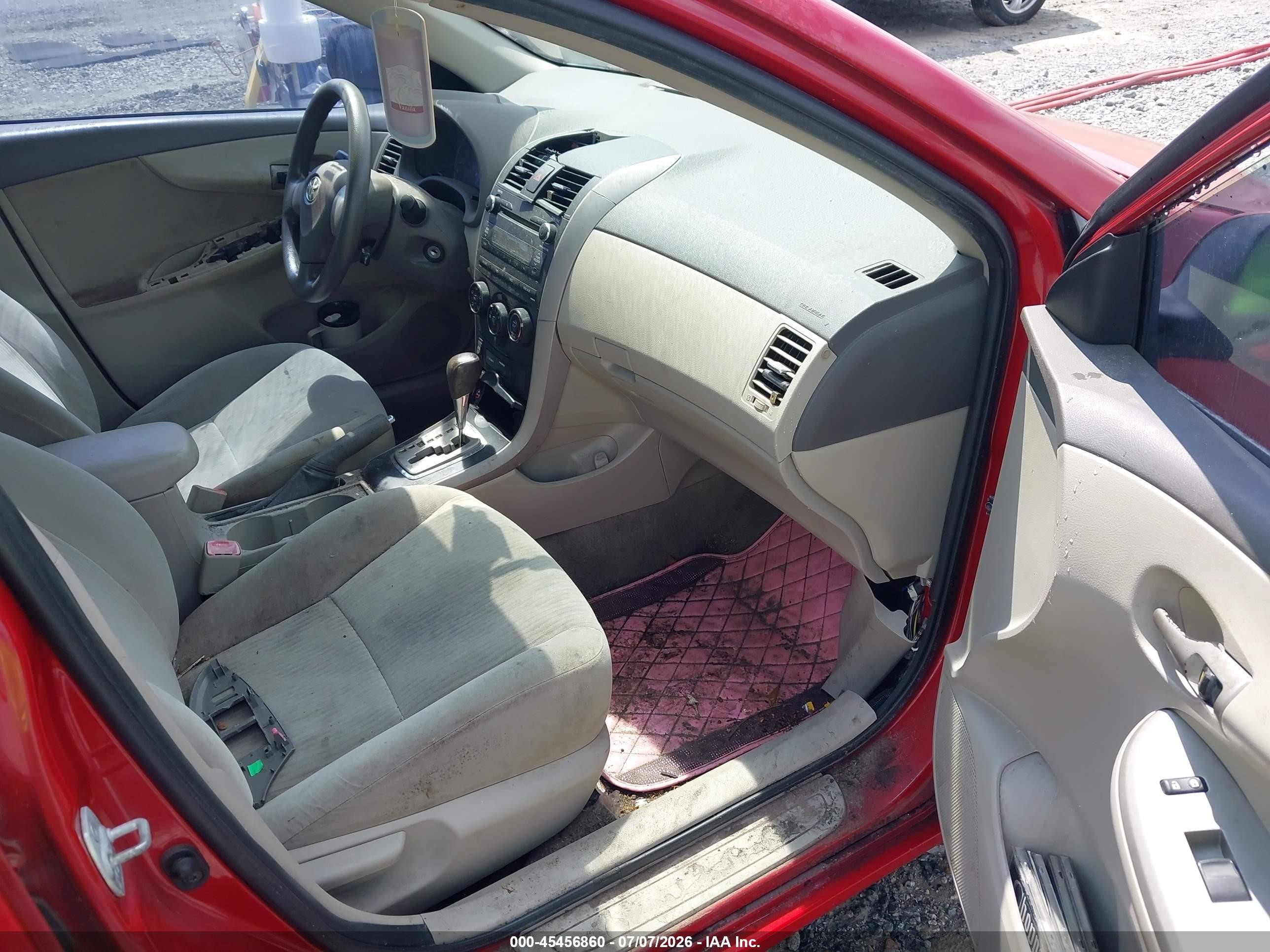2010 Toyota Corolla Le Красный vin: 1NXBU4EE5AZ210348