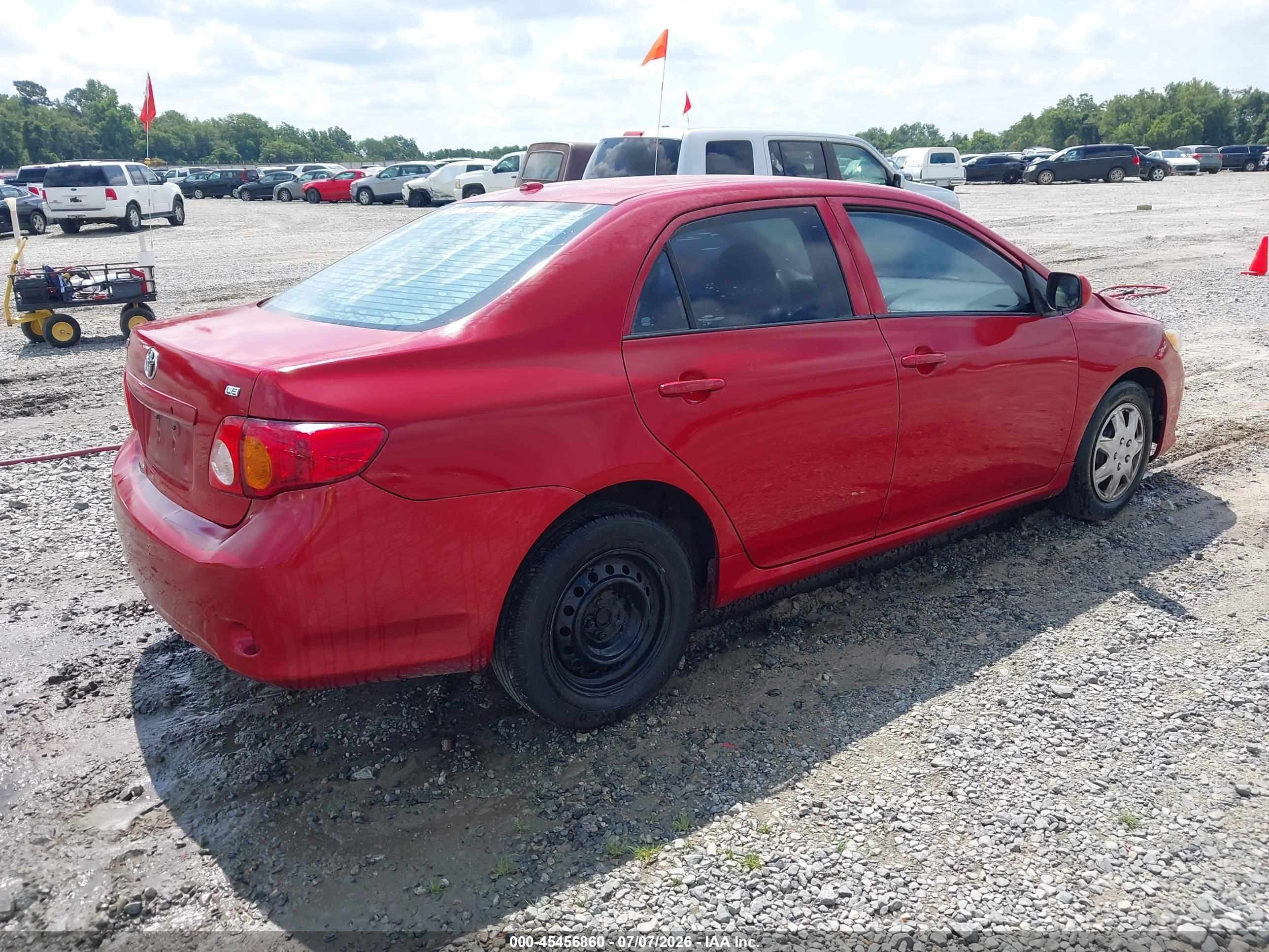 2010 Toyota Corolla Le Красный vin: 1NXBU4EE5AZ210348