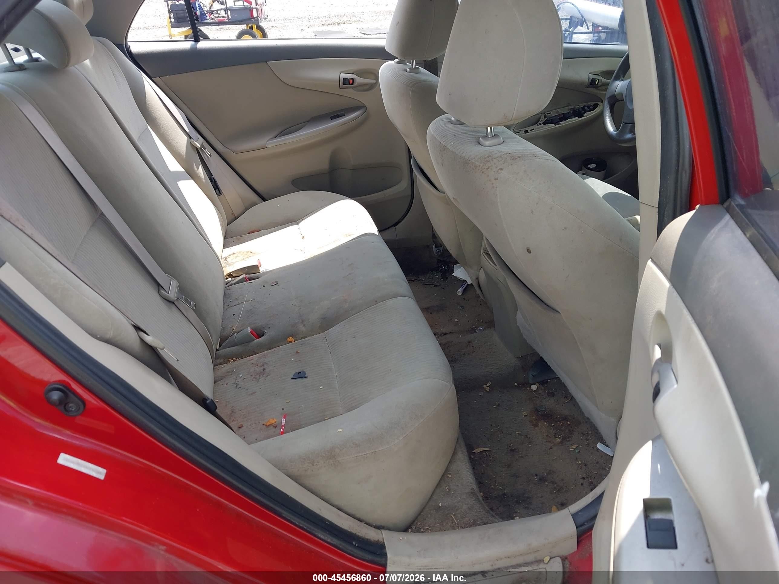 2010 Toyota Corolla Le Красный vin: 1NXBU4EE5AZ210348