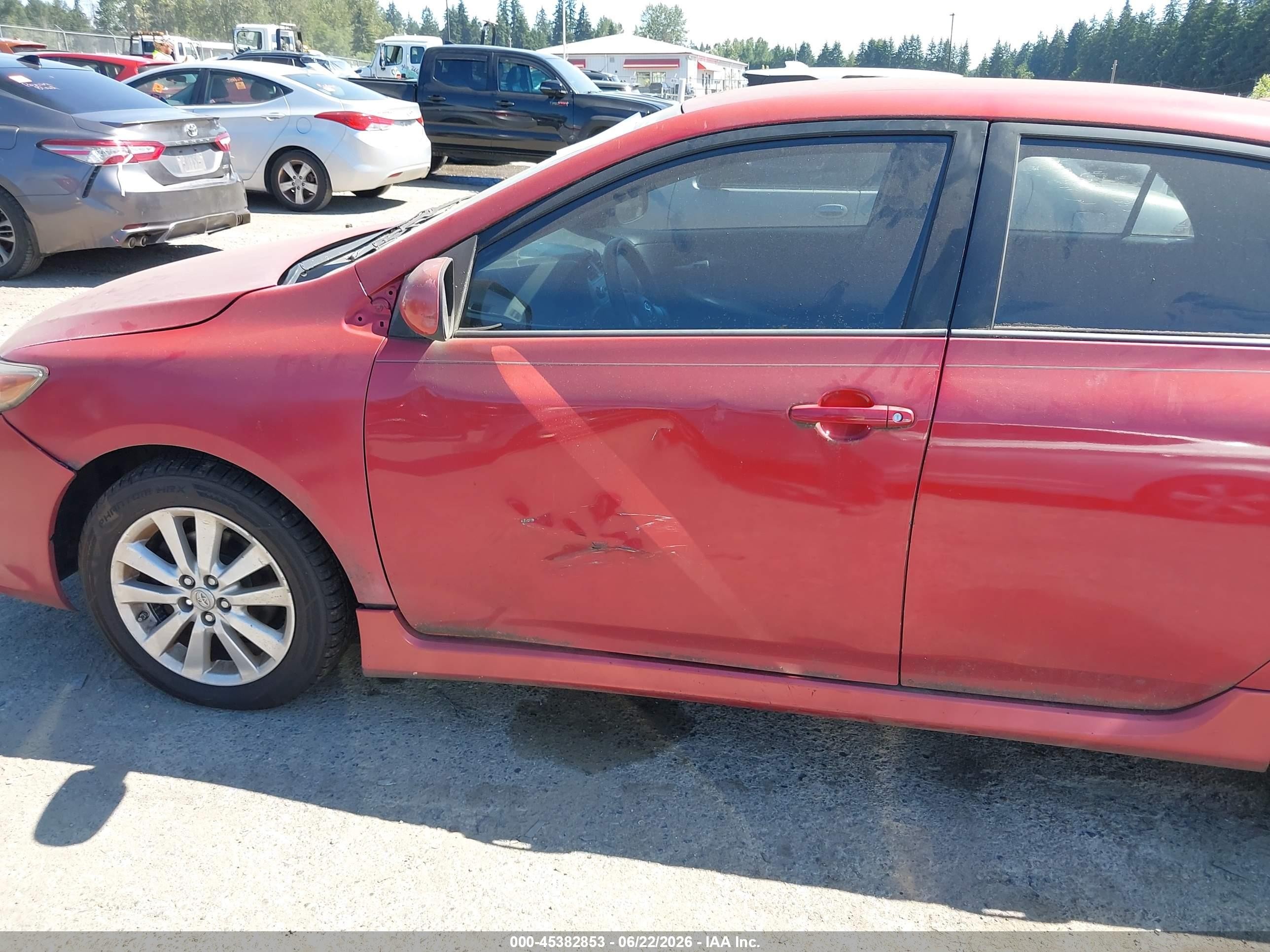 2010 Toyota Corolla S Red vin: 1NXBU4EE5AZ223133