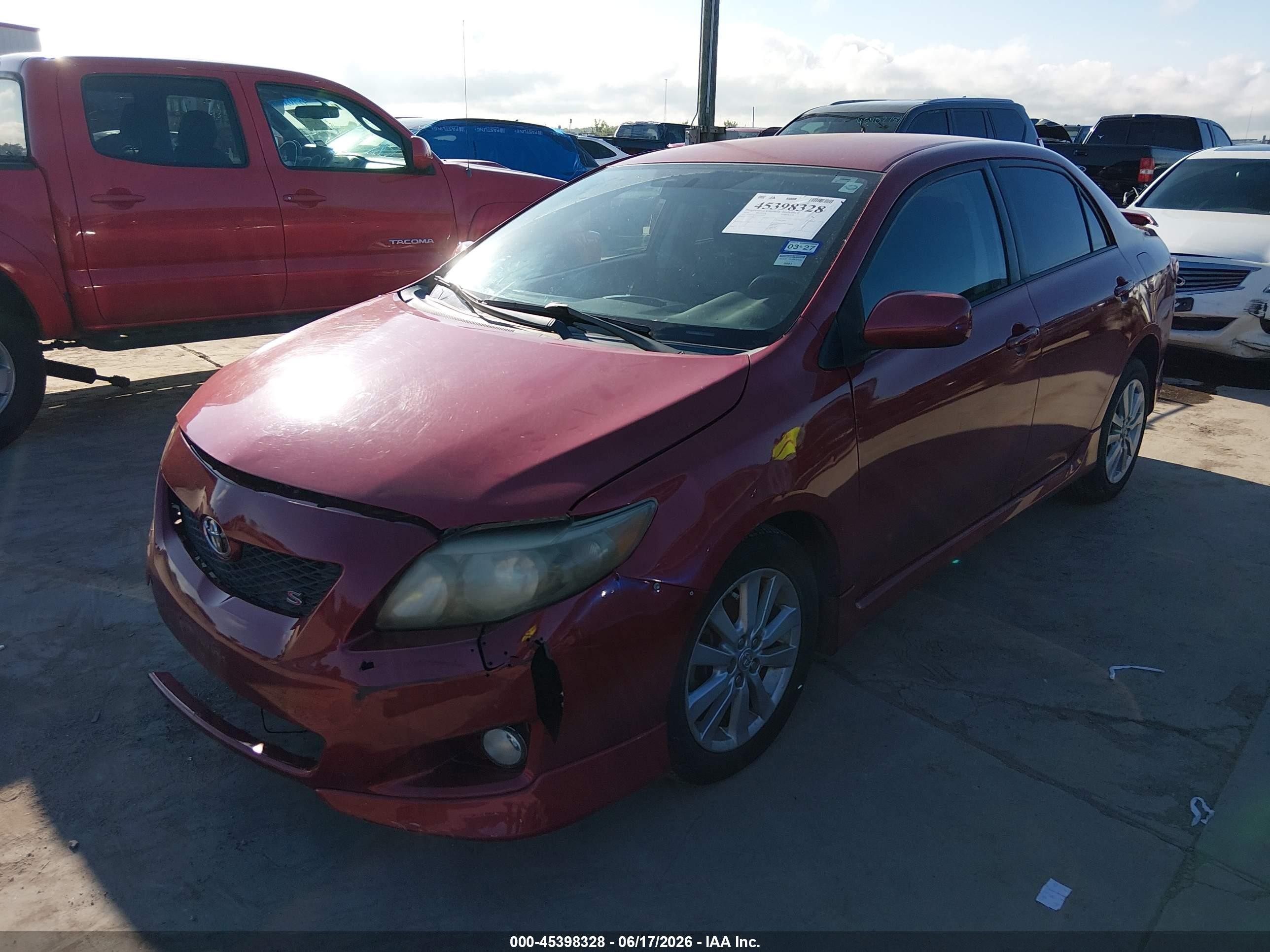 2010 Toyota Corolla S Burgundy vin: 1NXBU4EE5AZ231491