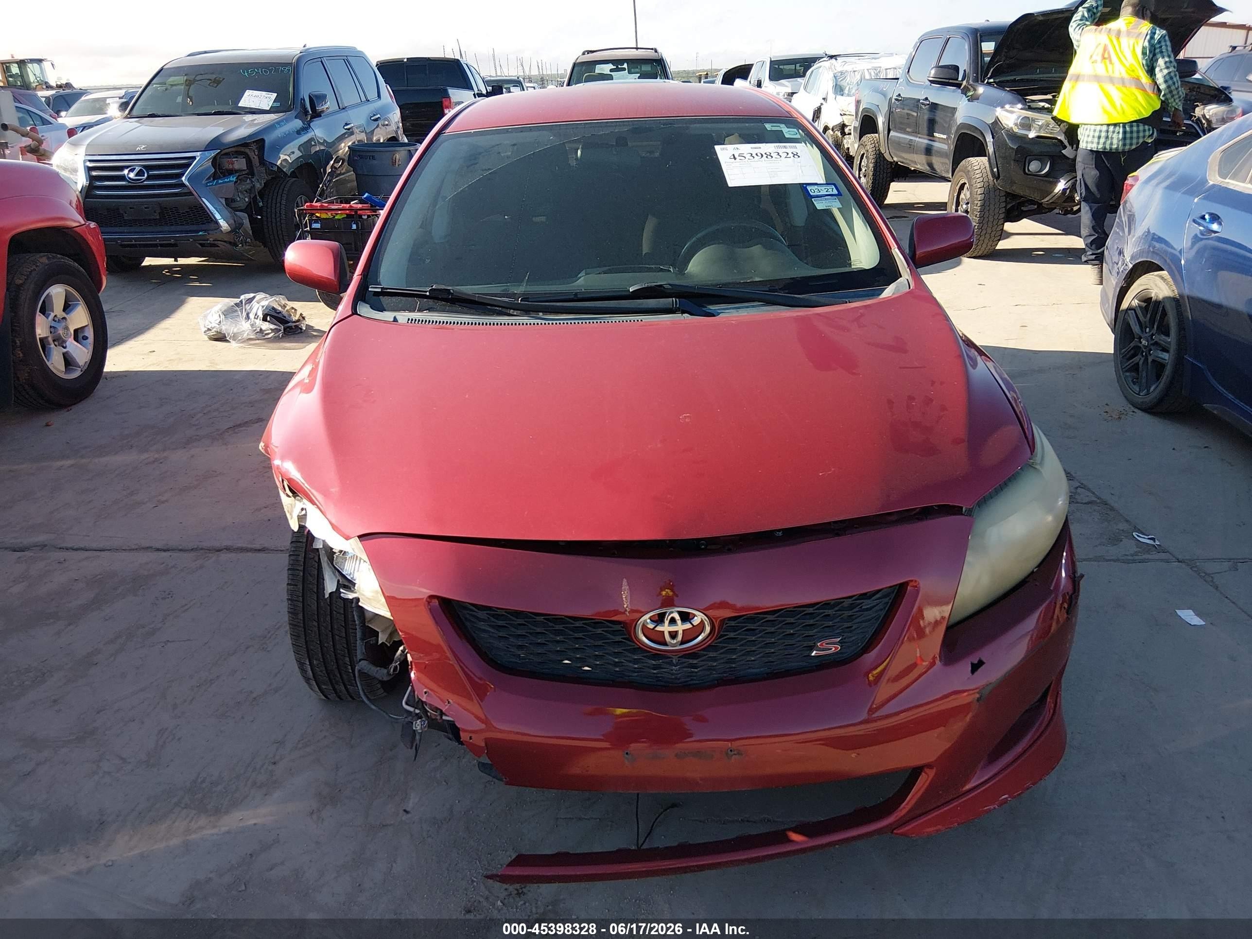 2010 Toyota Corolla S Burgundy vin: 1NXBU4EE5AZ231491