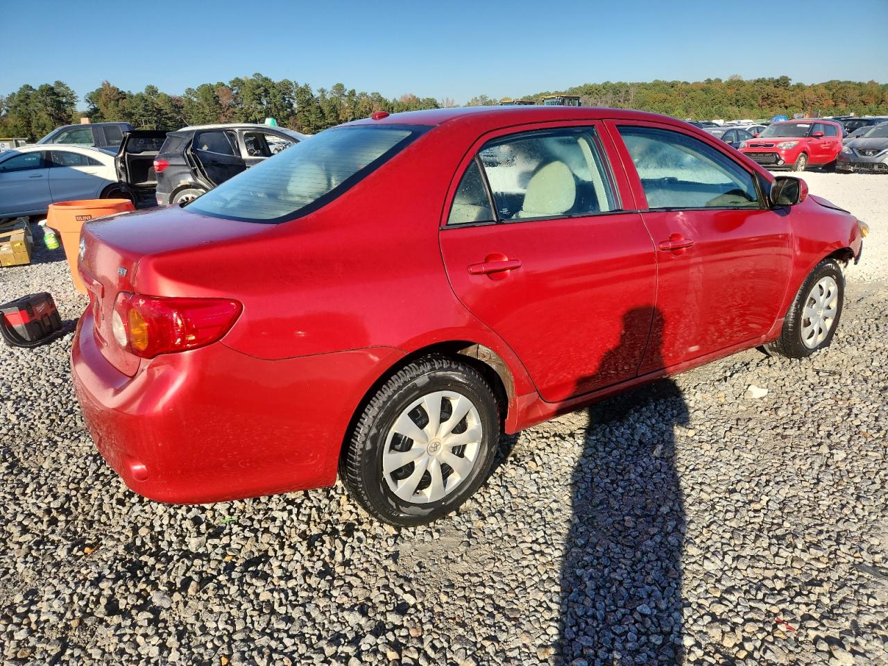 2010 Toyota Corolla Base Red vin: 1NXBU4EE5AZ245777