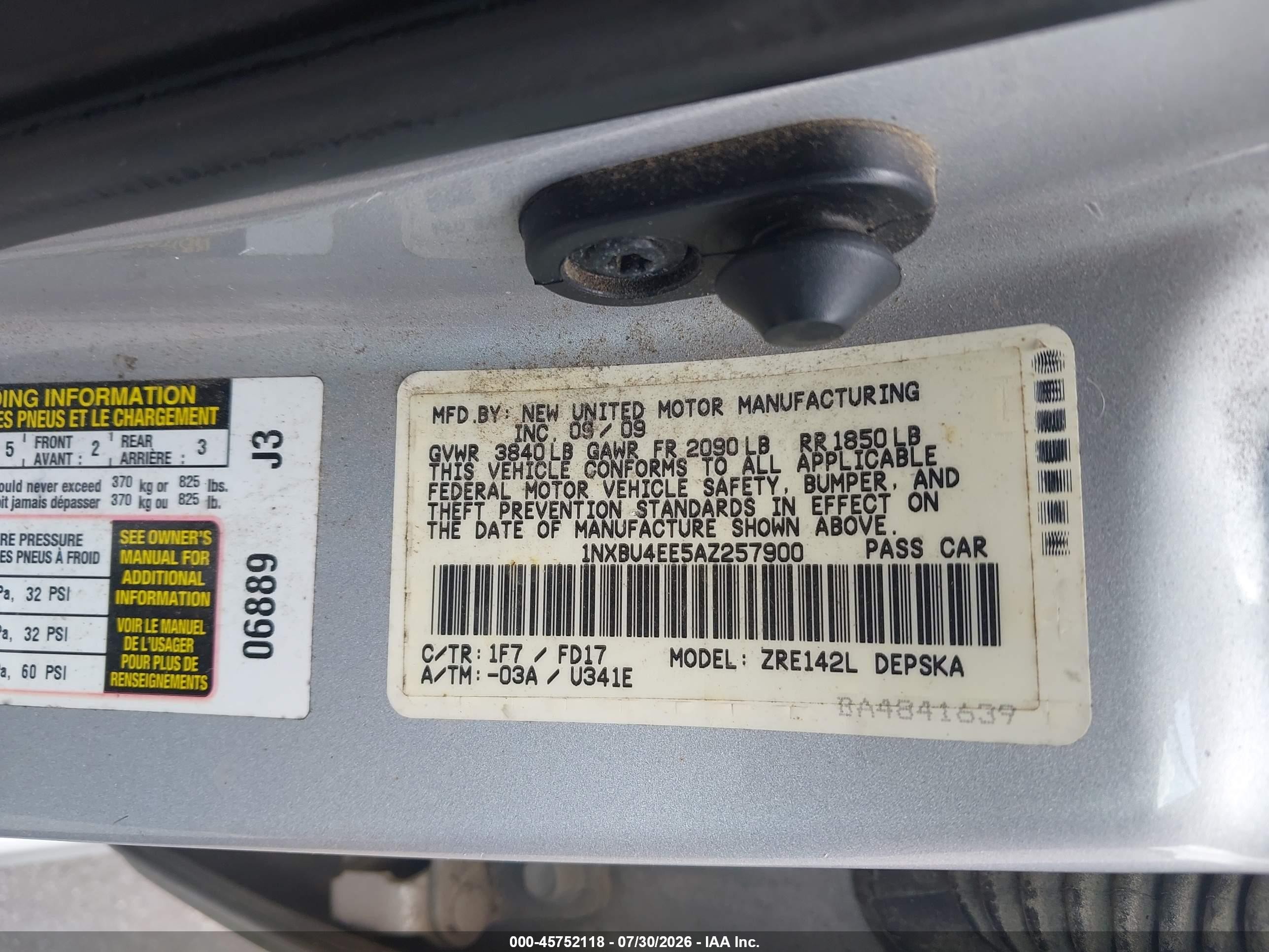 2010 Toyota Corolla S Gray vin: 1NXBU4EE5AZ257900