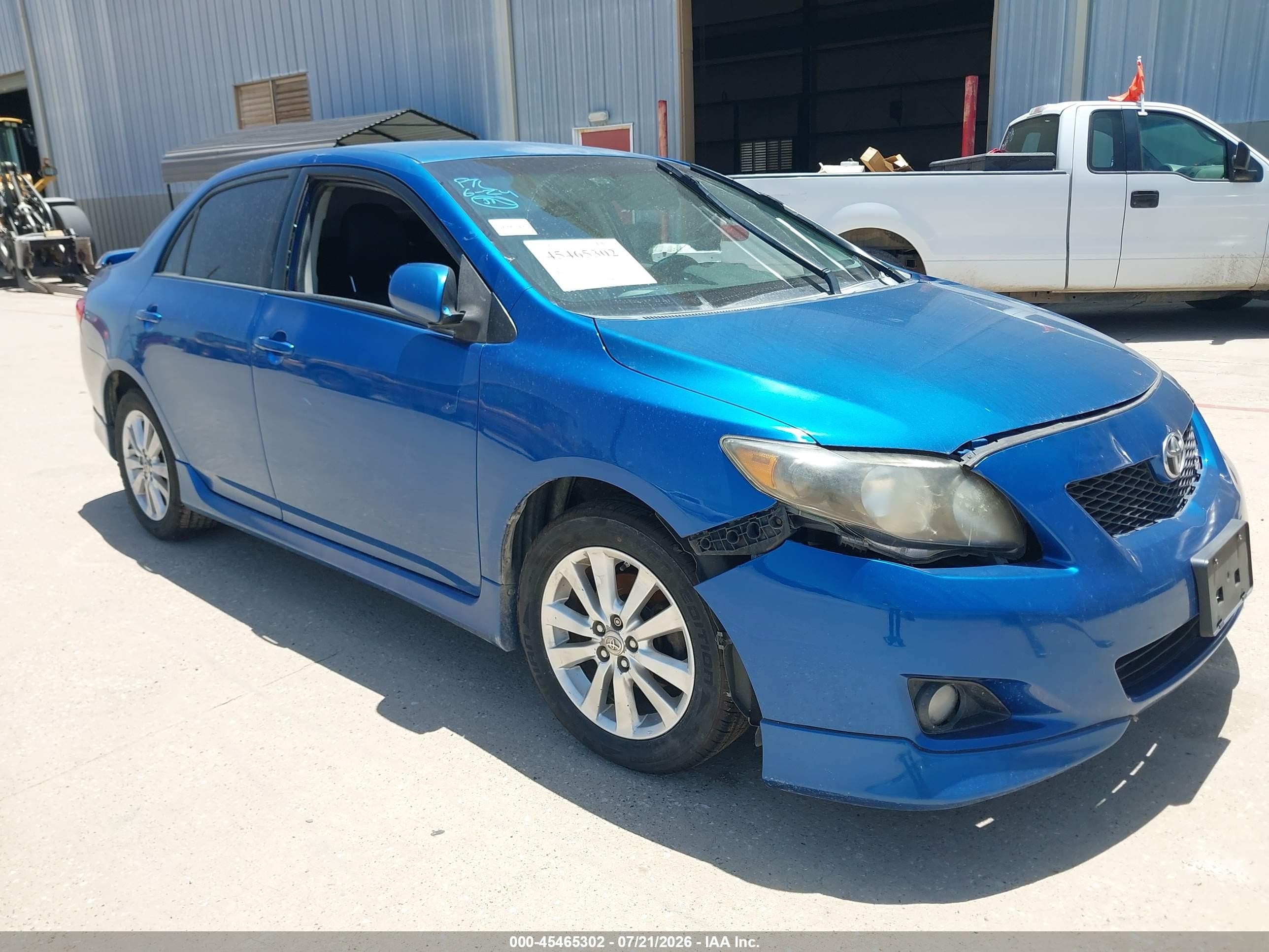 2010 Toyota Corolla S Blue vin: 1NXBU4EE5AZ266371