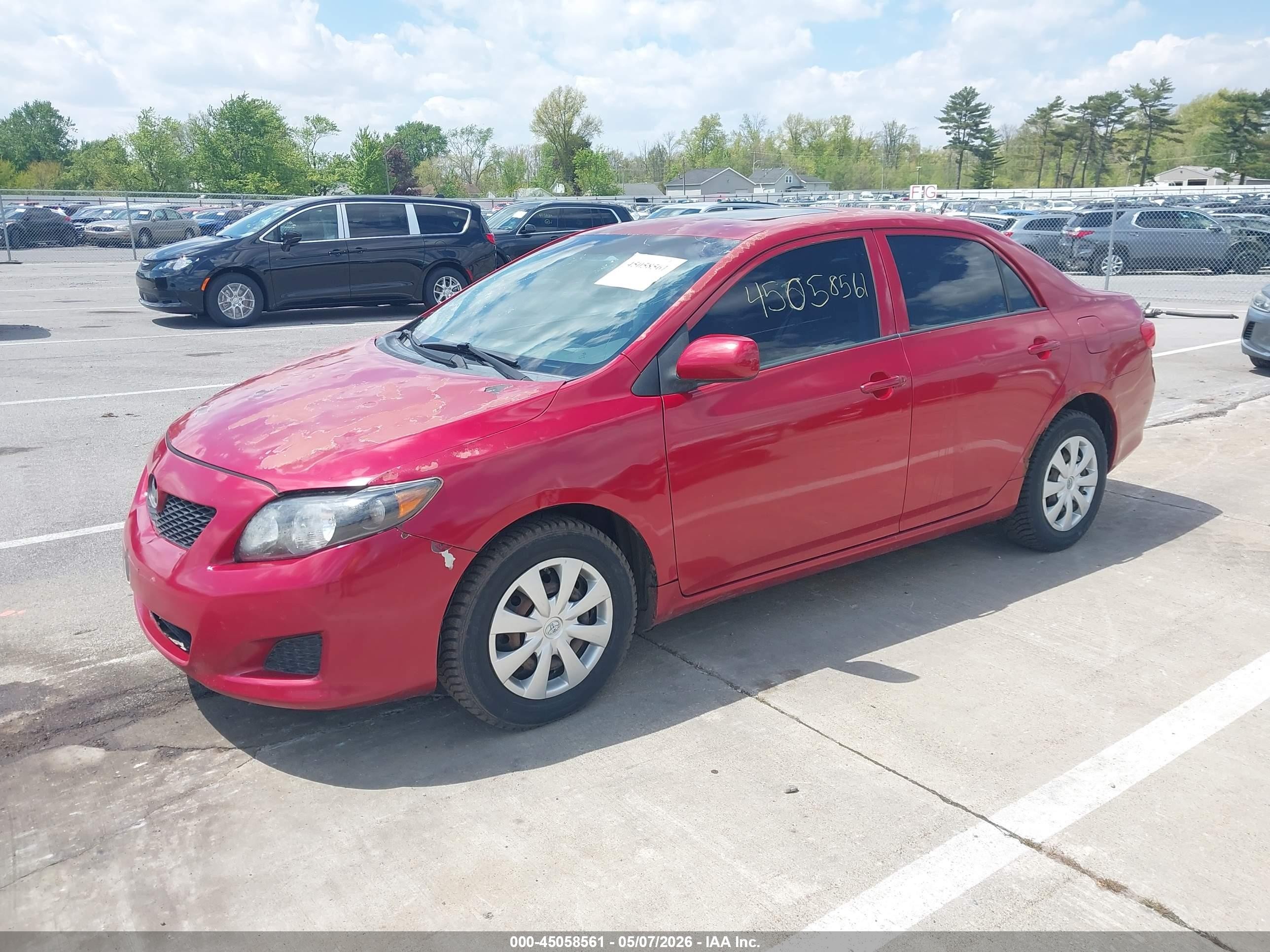 2010 Toyota Corolla Le Красный vin: 1NXBU4EE5AZ275099