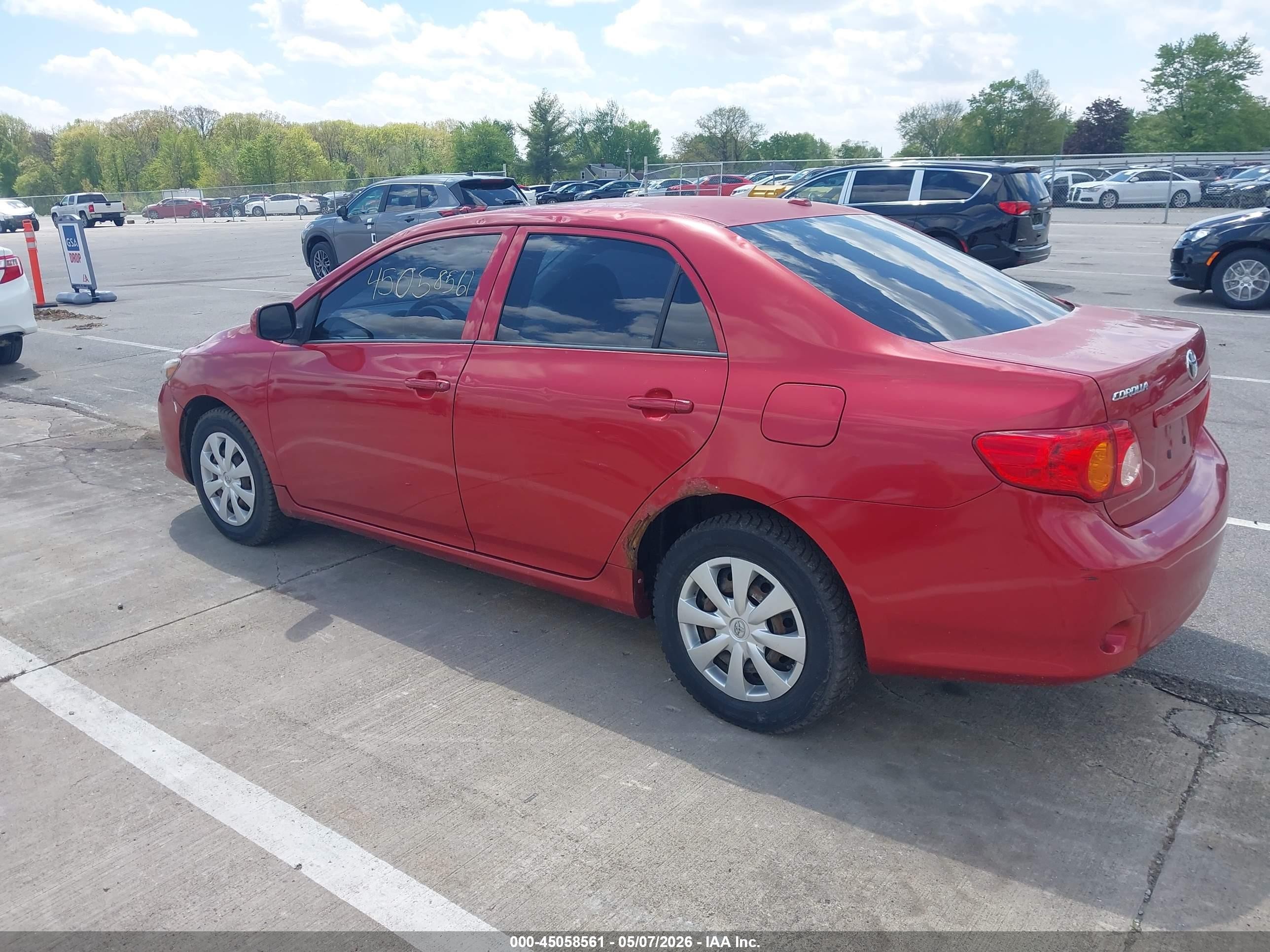 2010 Toyota Corolla Le Красный vin: 1NXBU4EE5AZ275099