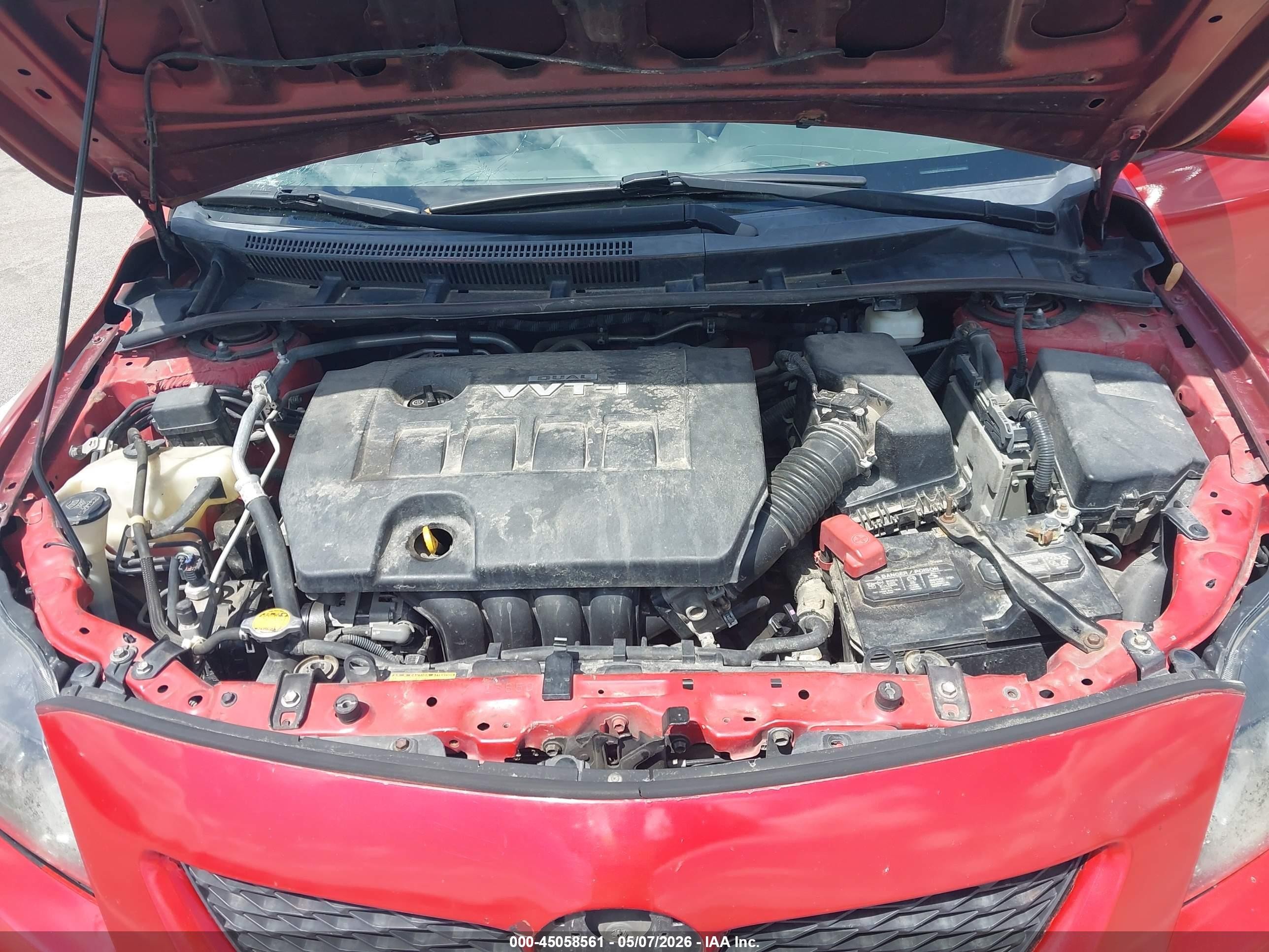 2010 Toyota Corolla Le Красный vin: 1NXBU4EE5AZ275099