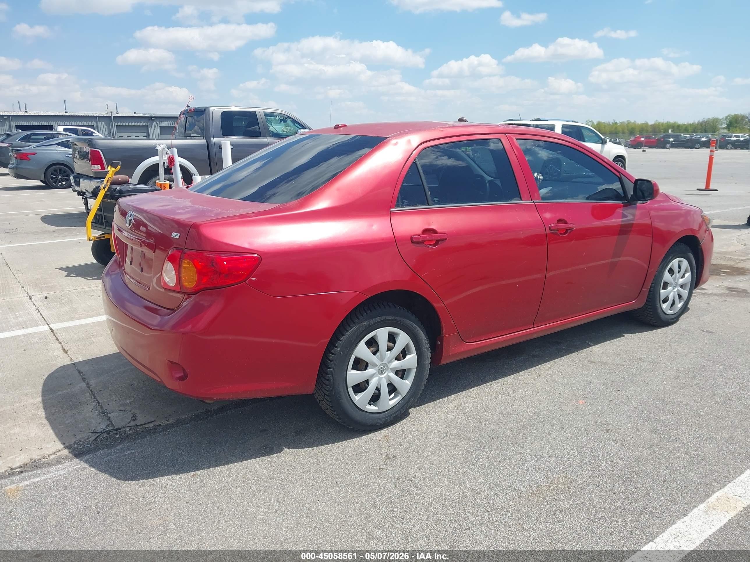 2010 Toyota Corolla Le Красный vin: 1NXBU4EE5AZ275099