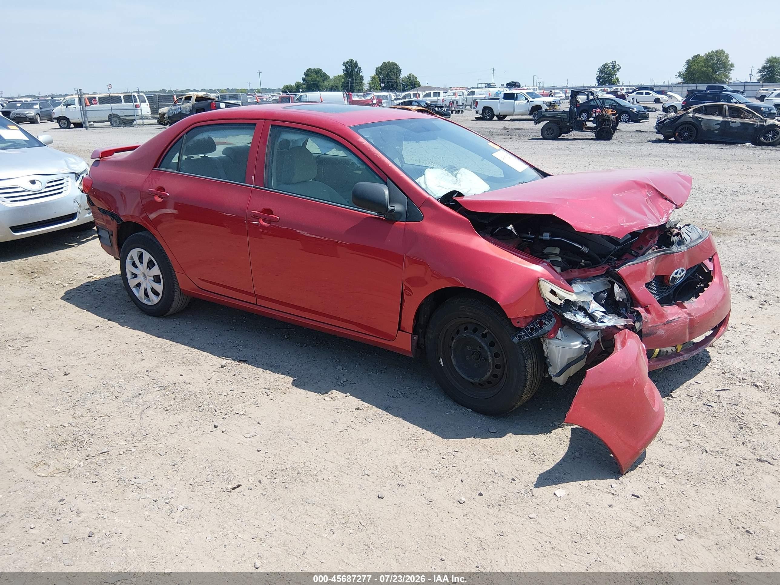 2010 Toyota Corolla Le Red vin: 1NXBU4EE5AZ277189