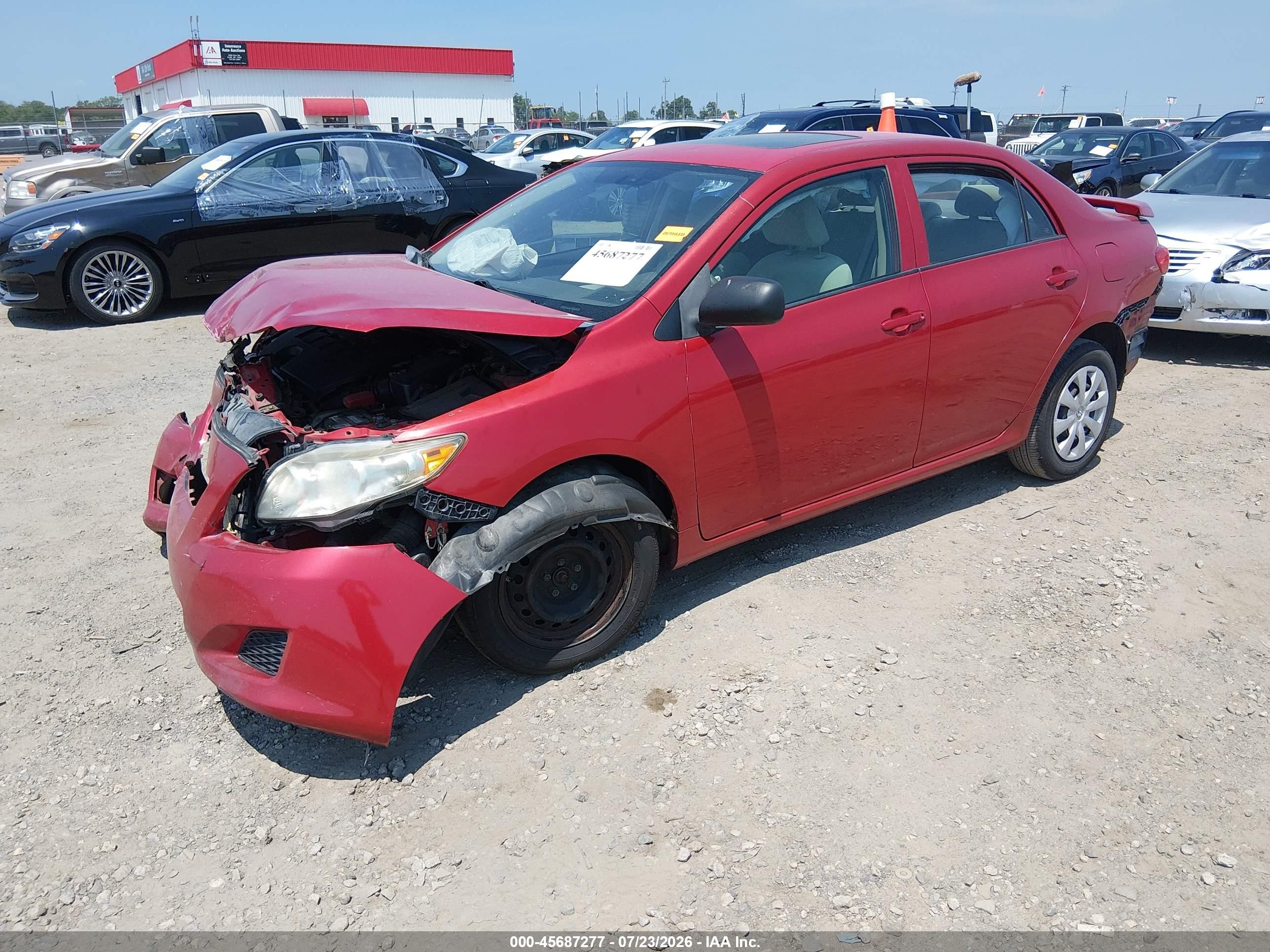 2010 Toyota Corolla Le Red vin: 1NXBU4EE5AZ277189