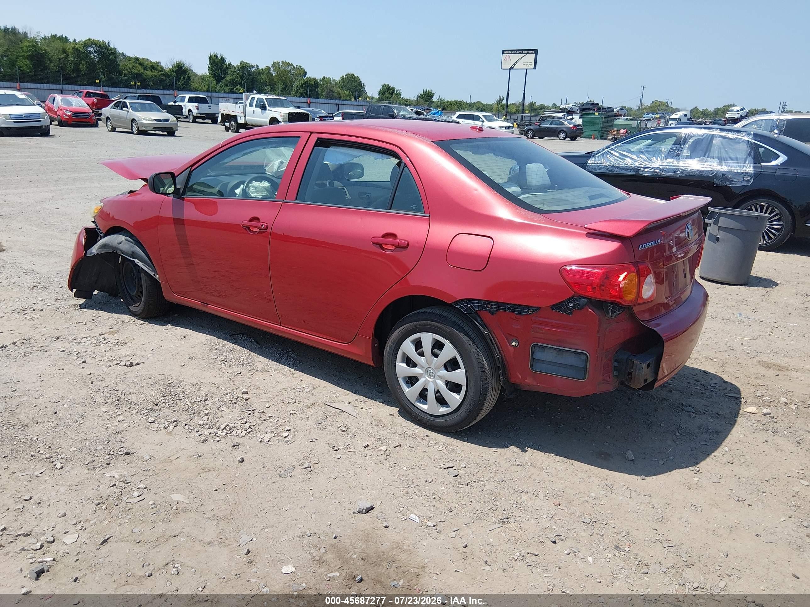 2010 Toyota Corolla Le Red vin: 1NXBU4EE5AZ277189