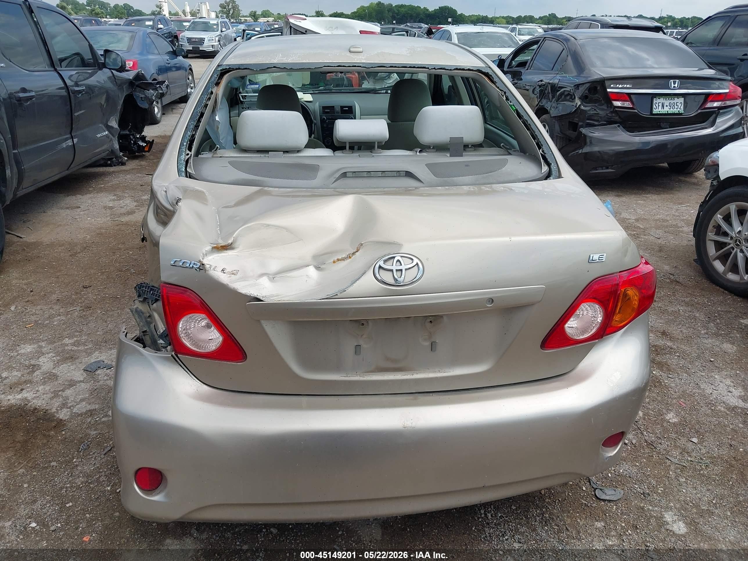 2010 Toyota Corolla Le Gold vin: 1NXBU4EE5AZ285258